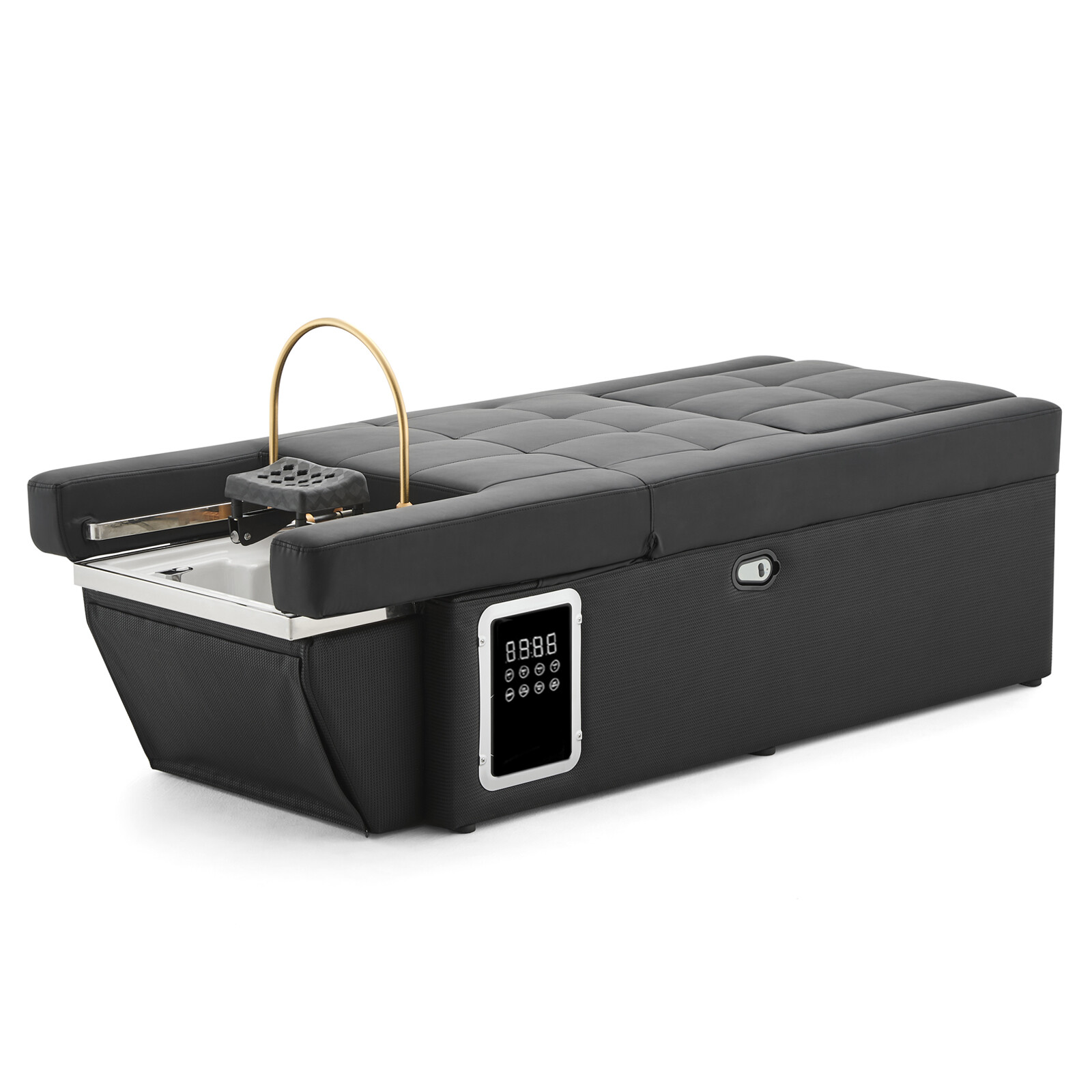 Black Shampoo Bowl Massage Bed Head Therapy Foot Bath Backwash Spa Salon Beauty