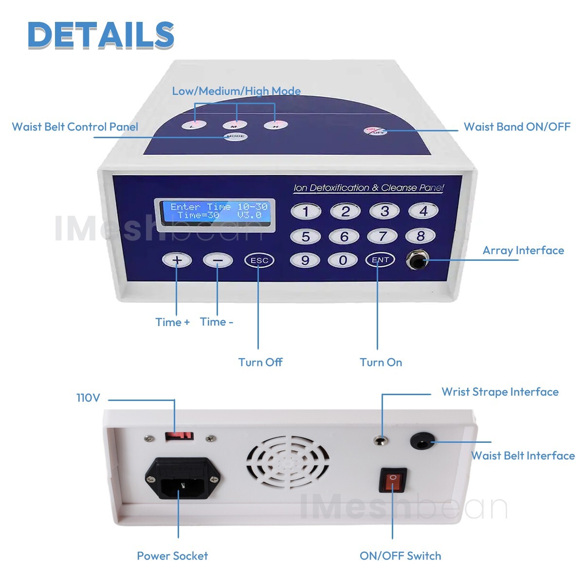 Detox Foot Bath Spa Machine Kit FIR Belt Cell Ion Ionic Aqua CHI SPA Machine