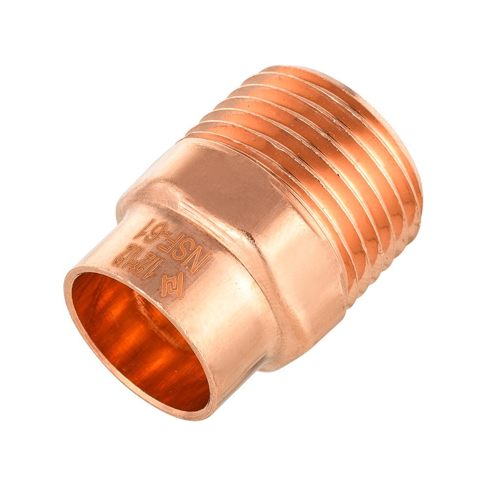 10 PCS EFIELD 1/2" C x 1/2" MNPT Copper Male Adapter Fittings, Lead Free