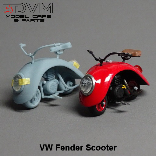 1:25-1:24 Scale Resin VW Fender Scooter Model Kit, Un-assembled