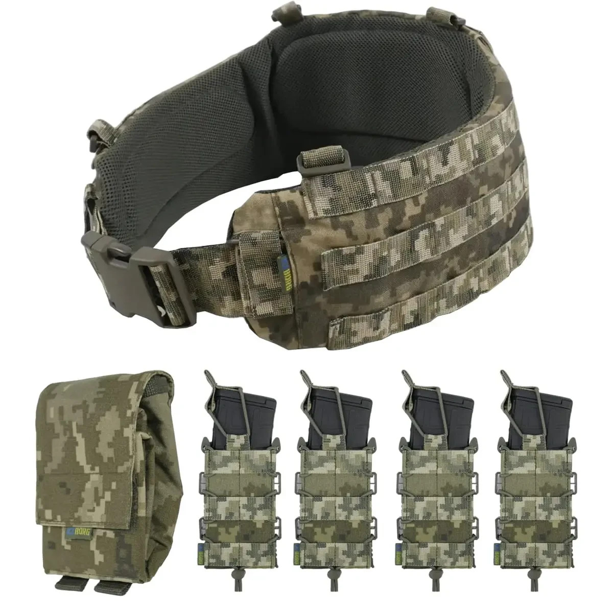 Ukrainian Tactical Battle Belt RPS Kiborg R-1 Gen2 MM14 Pixel Set w Pouches