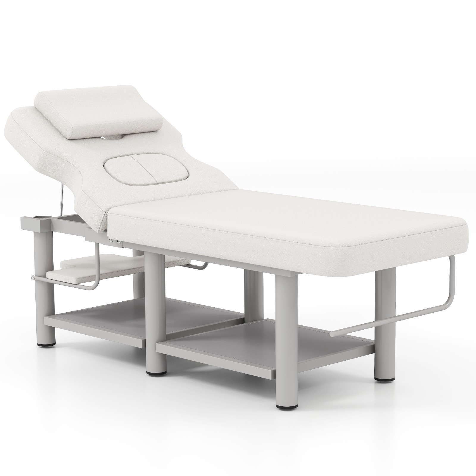 Pro Massage Treatment Table Facial Bed Adjust Backrest Open-Chest Salon Beauty