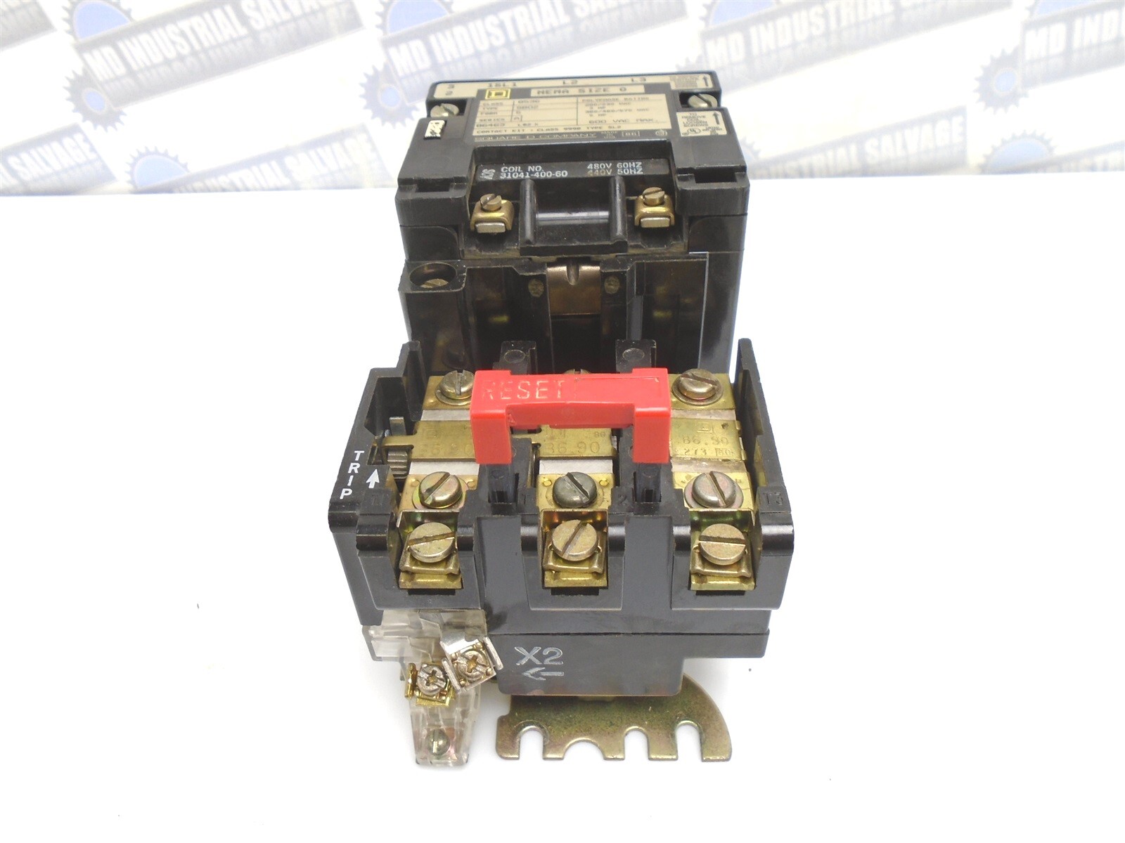 SQUARE-D - 8536-SBO2 SB02 - SZ 0 MOTOR STARTER 3HP/5HP Coil 480V 18A 600V TESTED