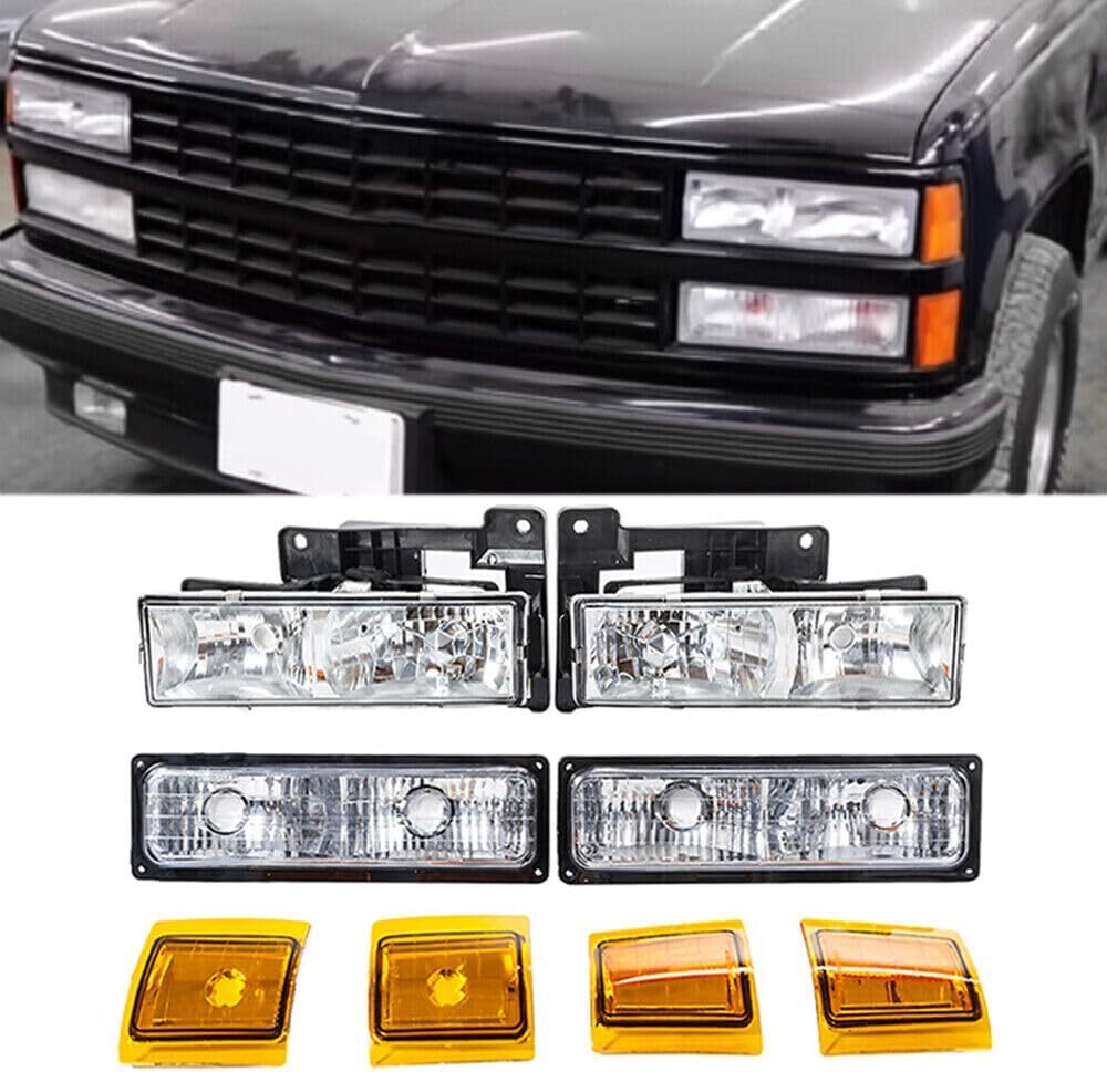Headlights & Corner Parking Lights for 1994-1998 Chevy C/K 1500 2500 3500 Truck