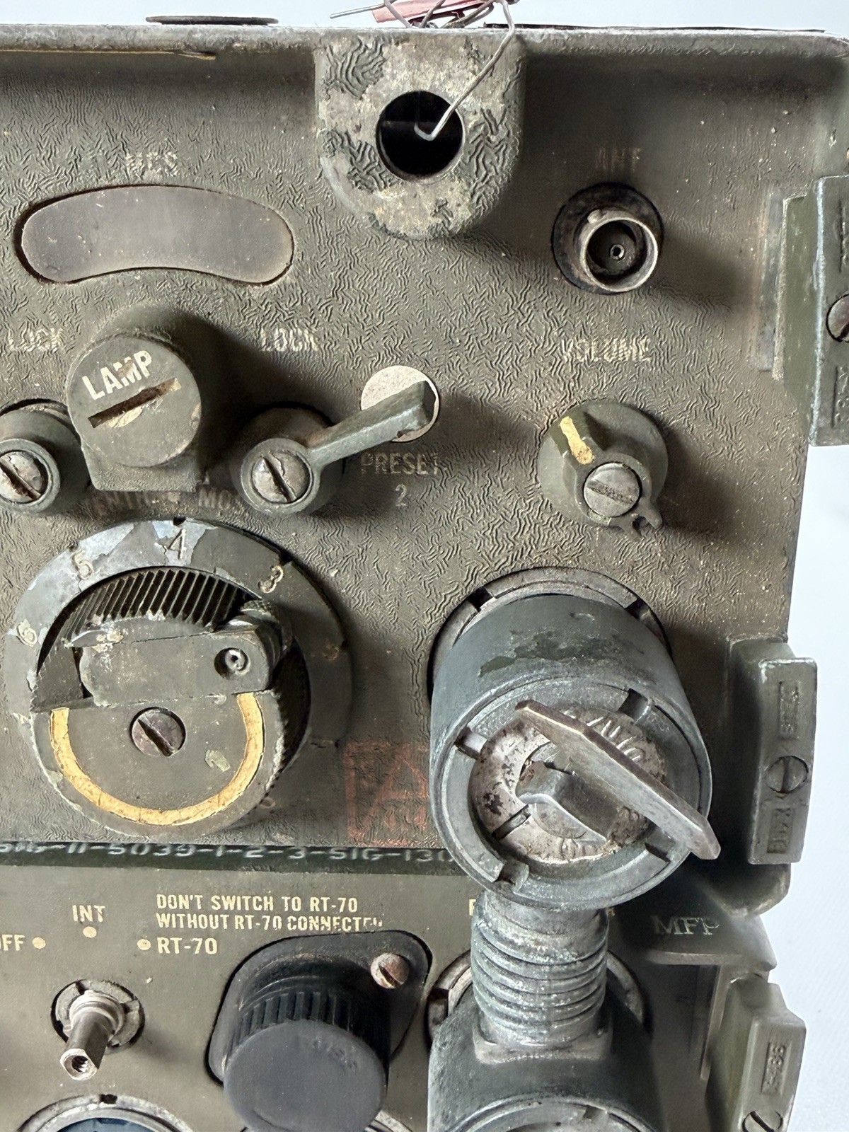 US Army Signal Corps AM-65/GR Military Radio Audio Amplifier RT-70 33lb