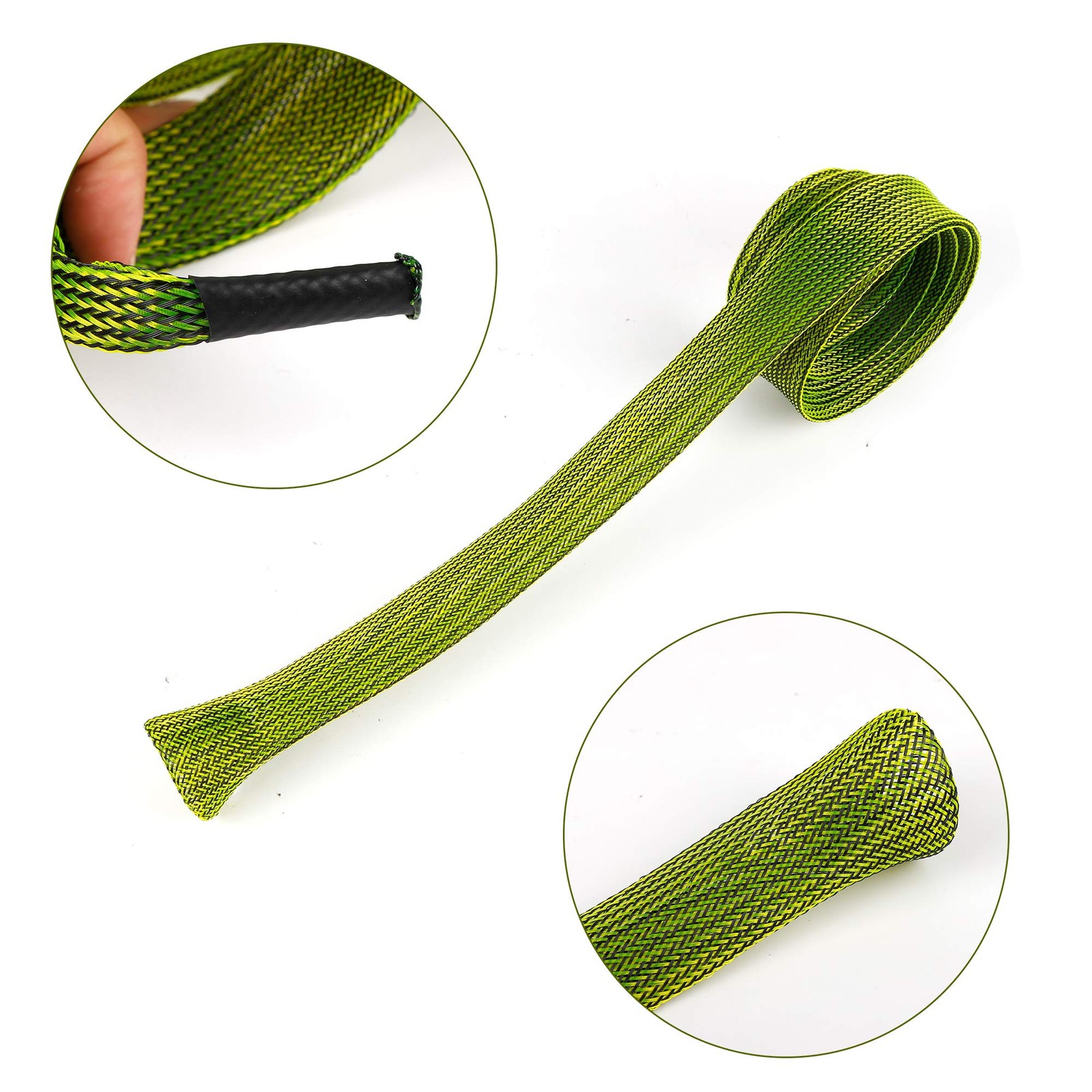 6.5 feet, black, purple, red/white and blue, gray orange, black white, gree