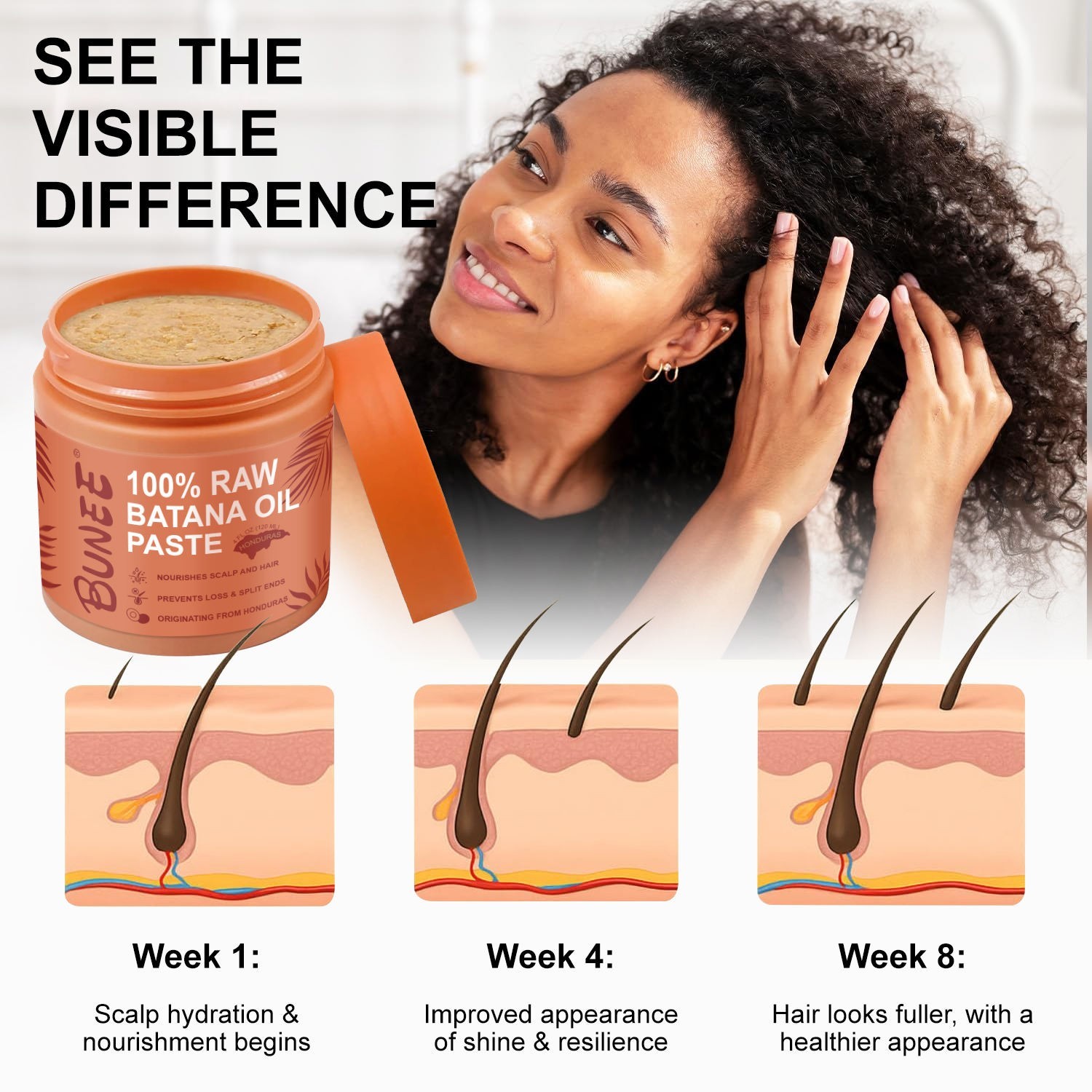 Raw Batana Oil Honduras 100% Pure Unrefined Hair Growth Scalp Treatment Dr Sebi