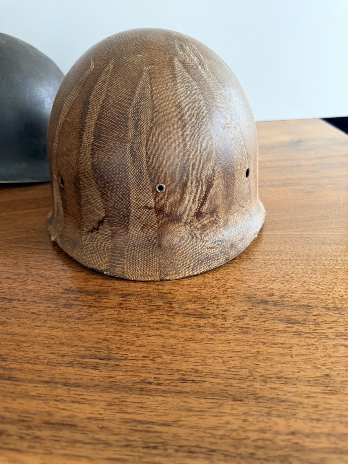 Vintage M1 Style Combat Helmet — WWII Style Spade Decal — Authenticity Uncertain
