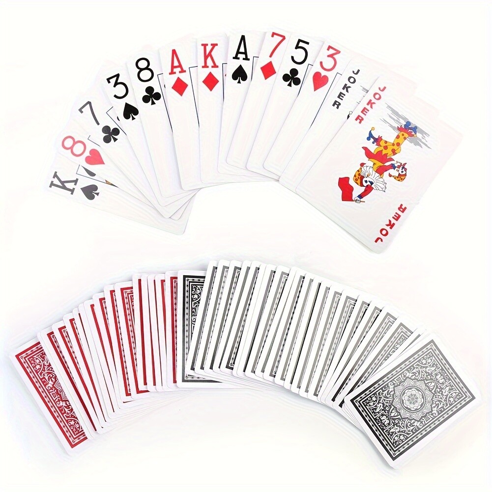 Playing Cards Large Print Jumbo Index 12 Decks of Cards Poker Size 6 Red 6 Black