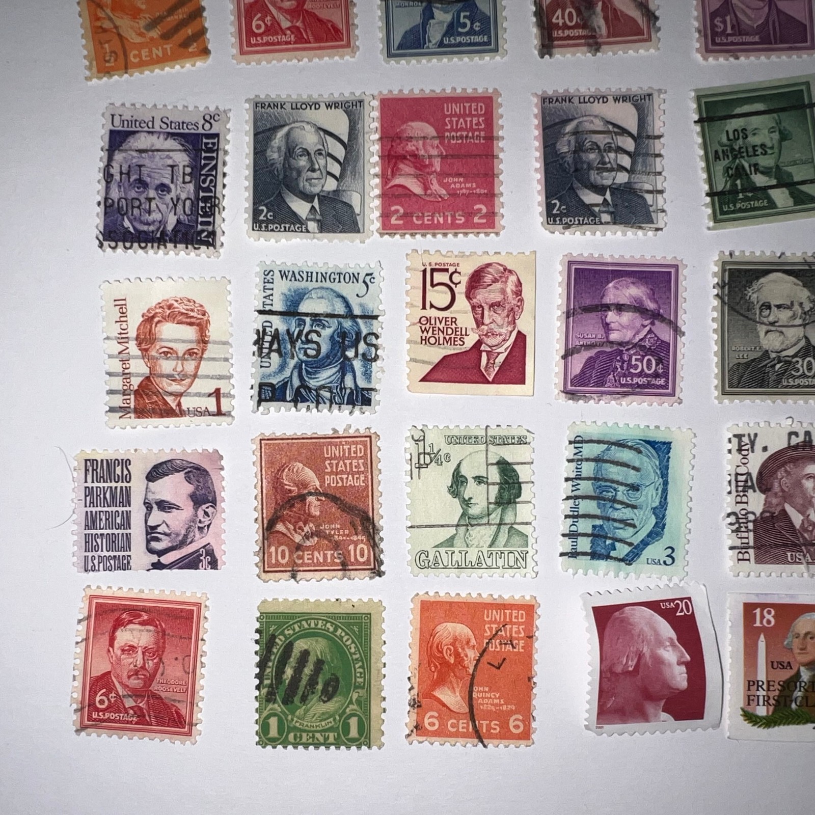 35 Different Vintage US Stamps People Presidents No Duplicates Lot