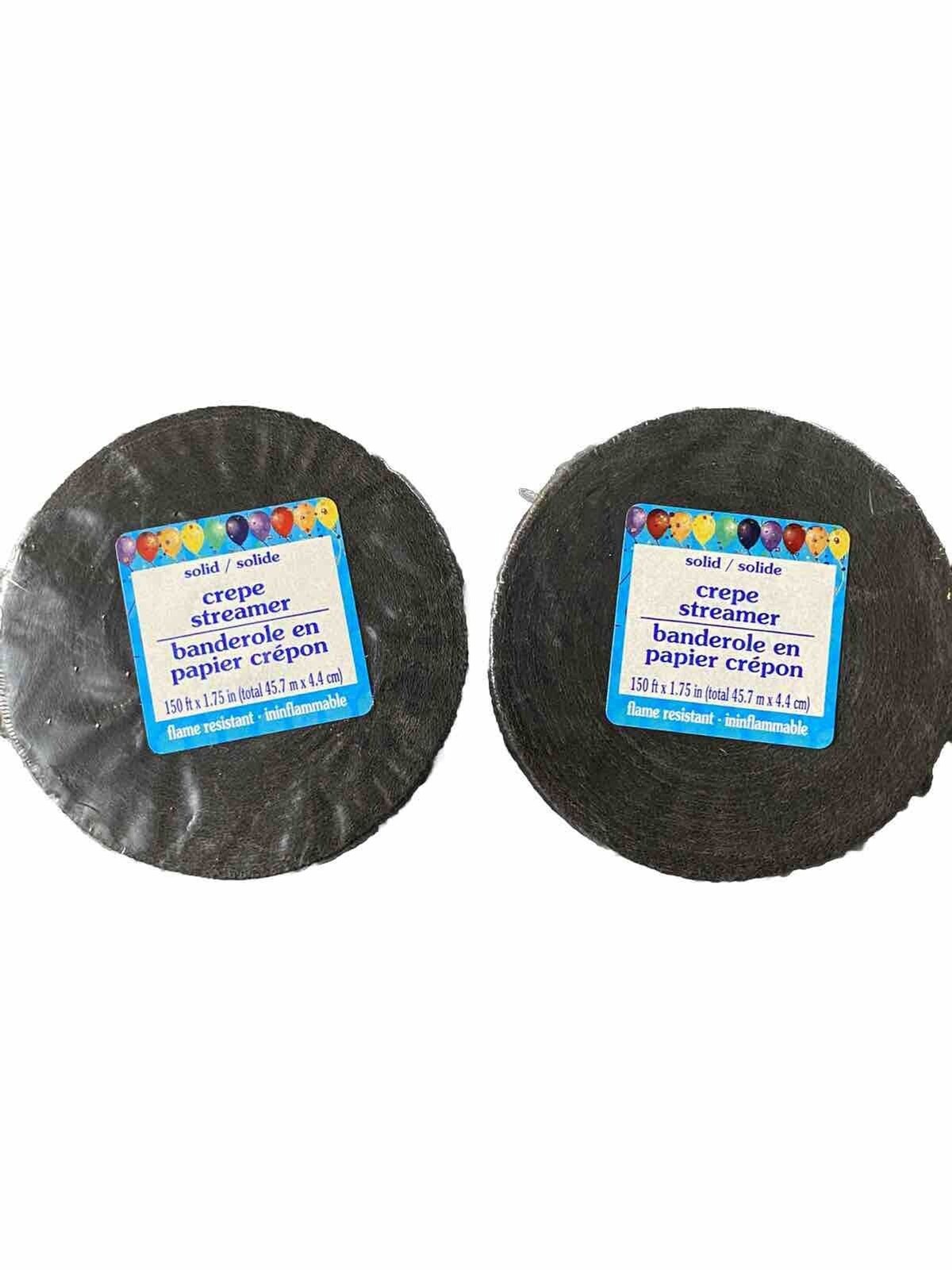 2 Pack Of Papier Crepe Streamers 150ft *1.75 in Party Supplies Birthday Wedding