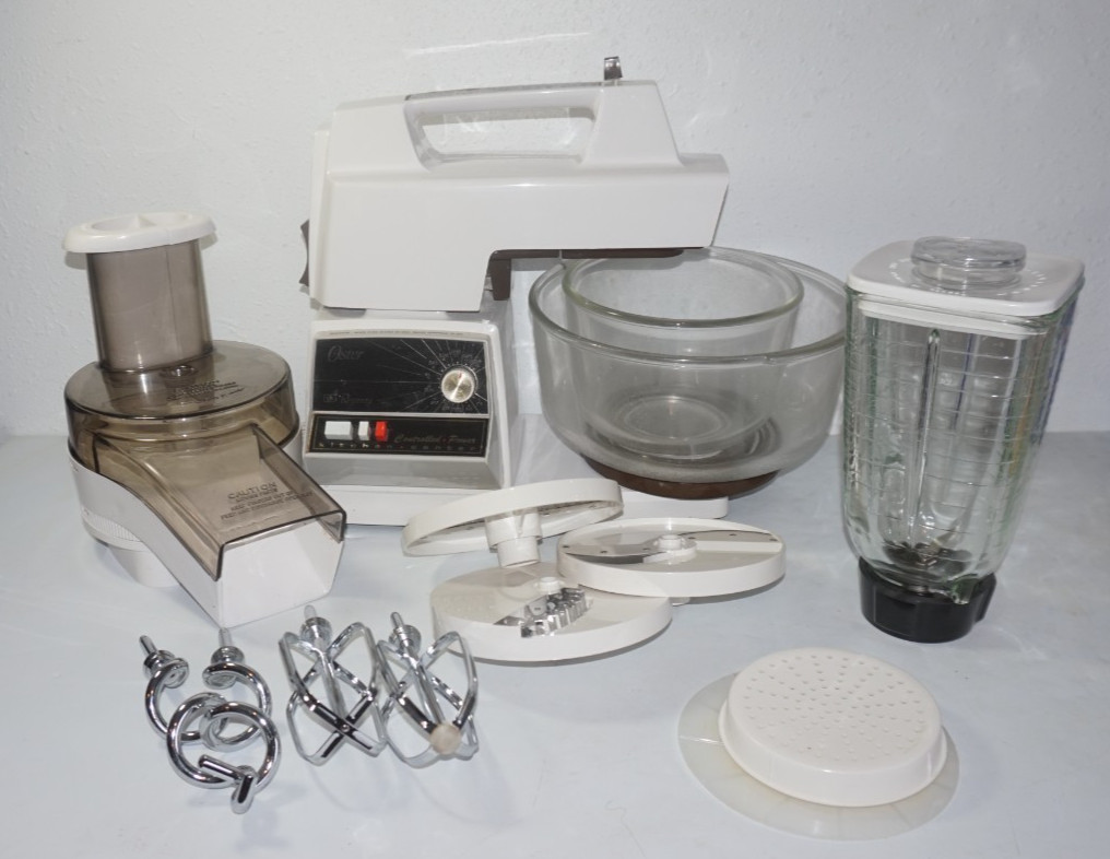 VTG Oster Regency Kitchen Center Mixer Blender Food Processor 12 Speeds White