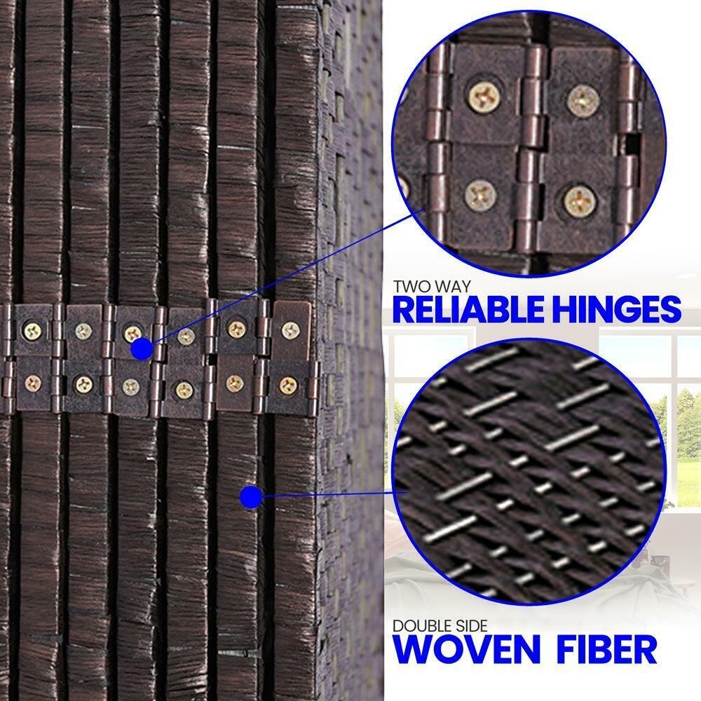 Serenelife Indoor Decorative 8-Panel Screen-Freestanding Wide Room Divider