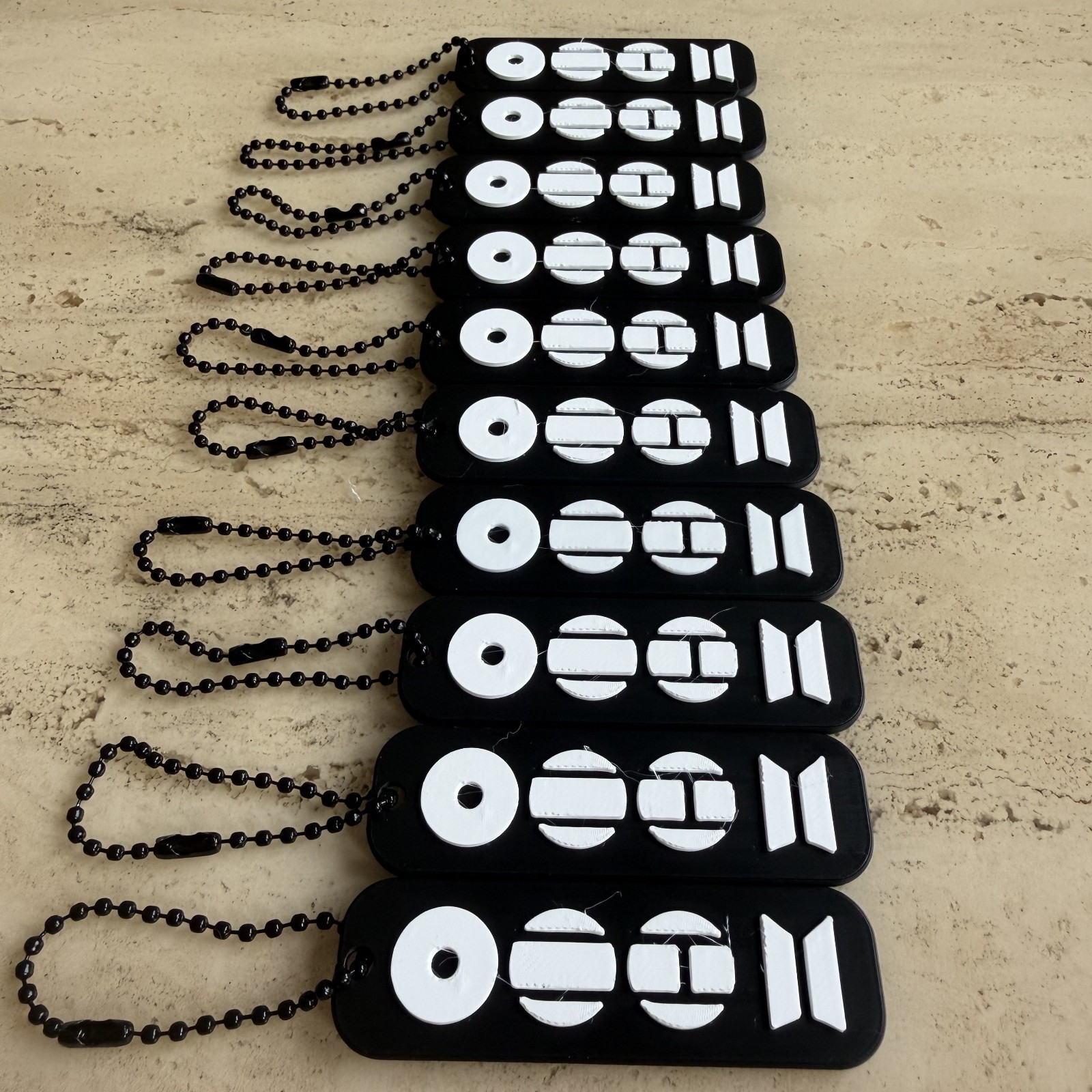 BTS keychain concert freebies 40 pieces, with ball beads keychains.