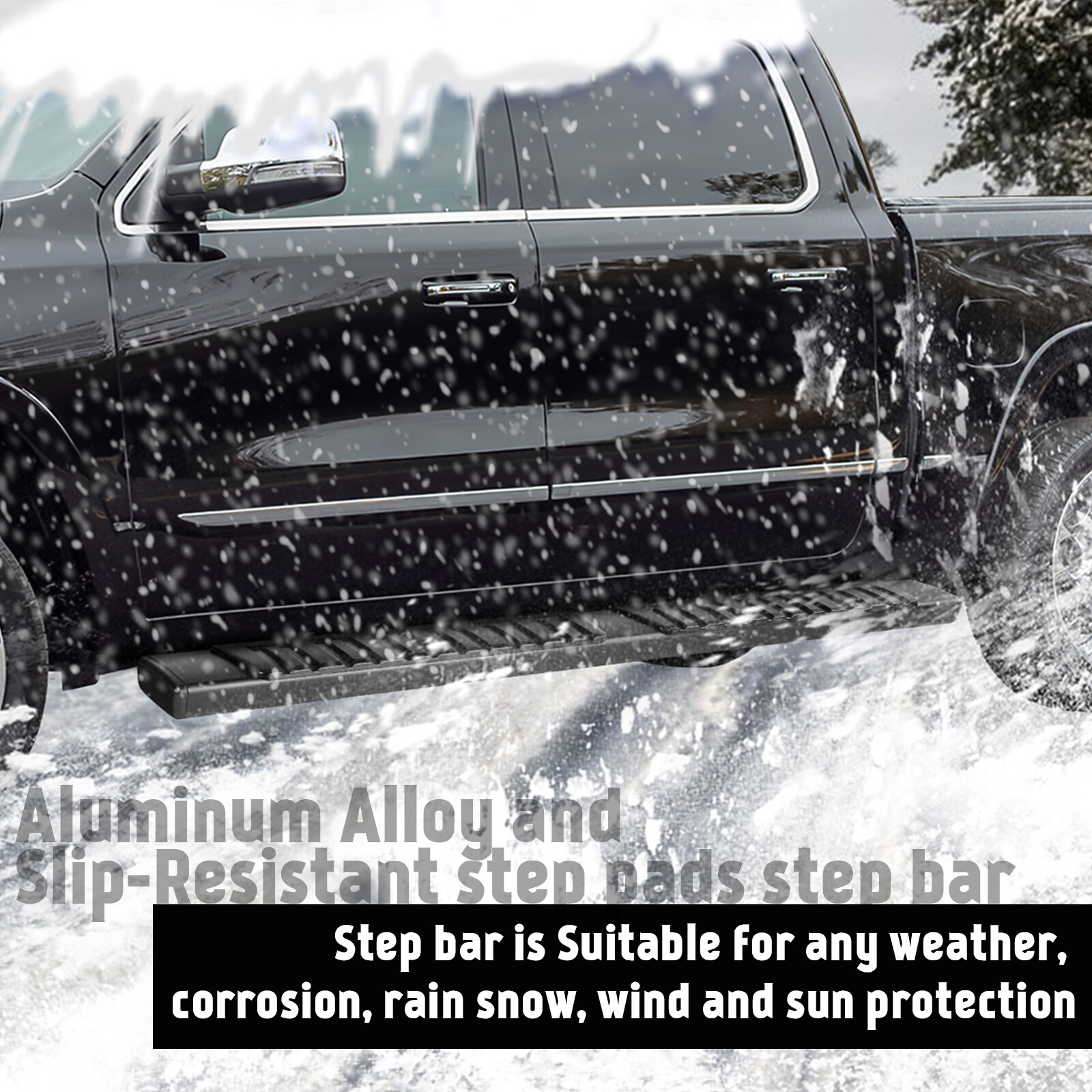 For 19-23 Dodge Ram 1500 Crew Cab 6Ft Running Board Side Step Bars