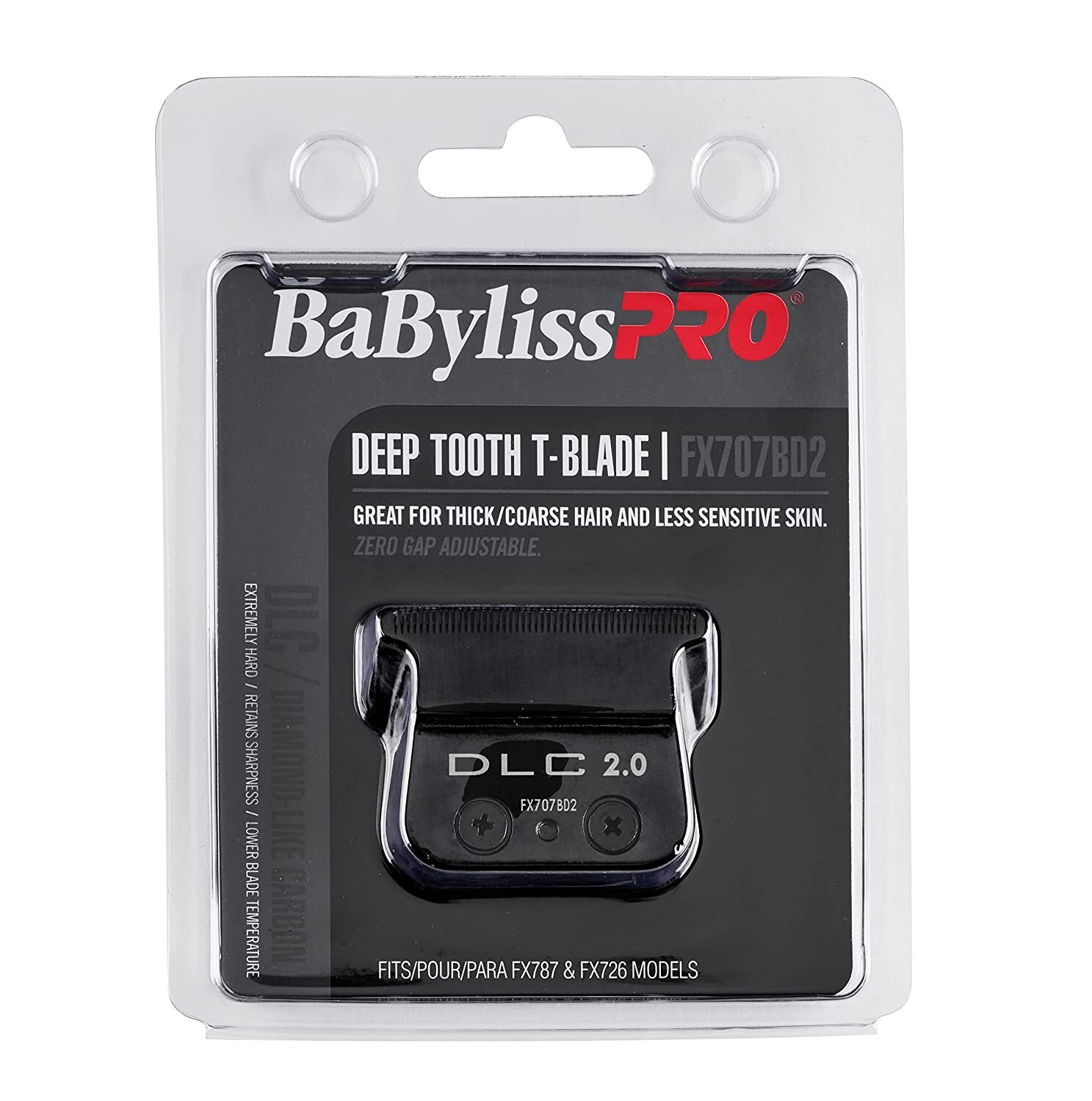 BaBylissPRO Black DLC 2.0MM  Deep Tooth Replacement T-Blade | FX707BD2