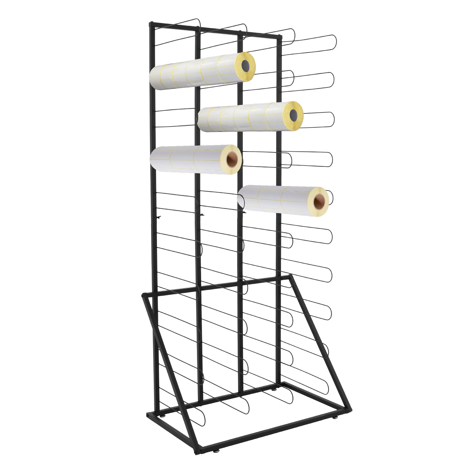 Vinyl Roll Storage Rack, Durable Floor Organizer with 40 Shelves