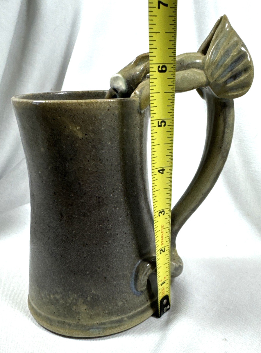 VTG HOGENSON 1996 DRAGON HANDLE MUG RENAISSANCE FESTIVAL HANDCRAFTED POTTERY