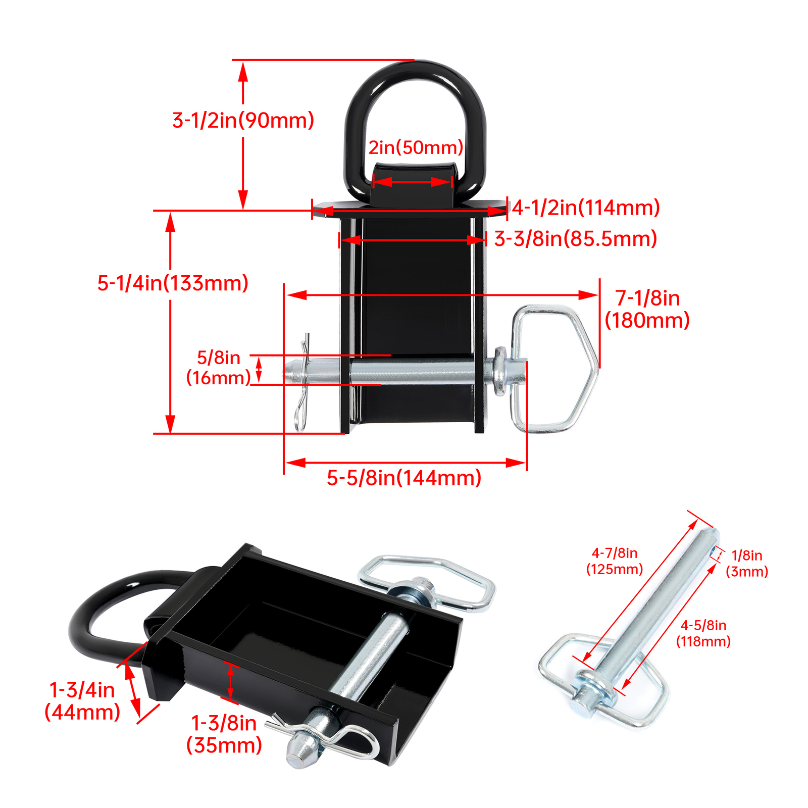 Stake Pocket D Rings 4Pcs 12,000lbs Heavy Duty Removable For Utility Trailers