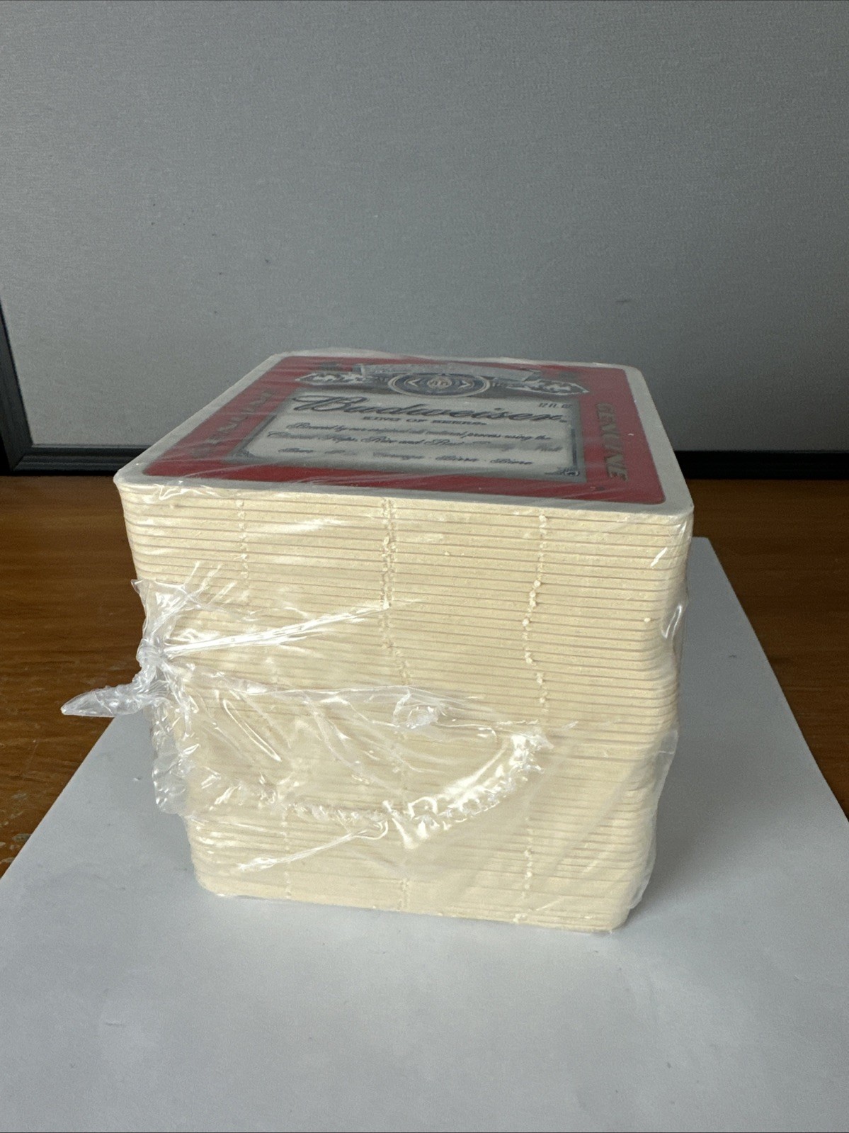 50 Vintage Budweiser Thick Paper Coasters Package 1980s New Old Stock