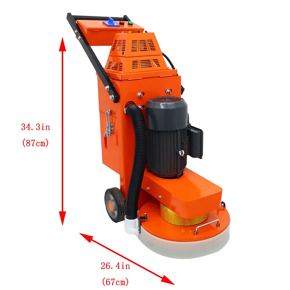 Concrete Floor Grinding Machine with Dust Box 5 Grinding Disc 220V Floor Grinder