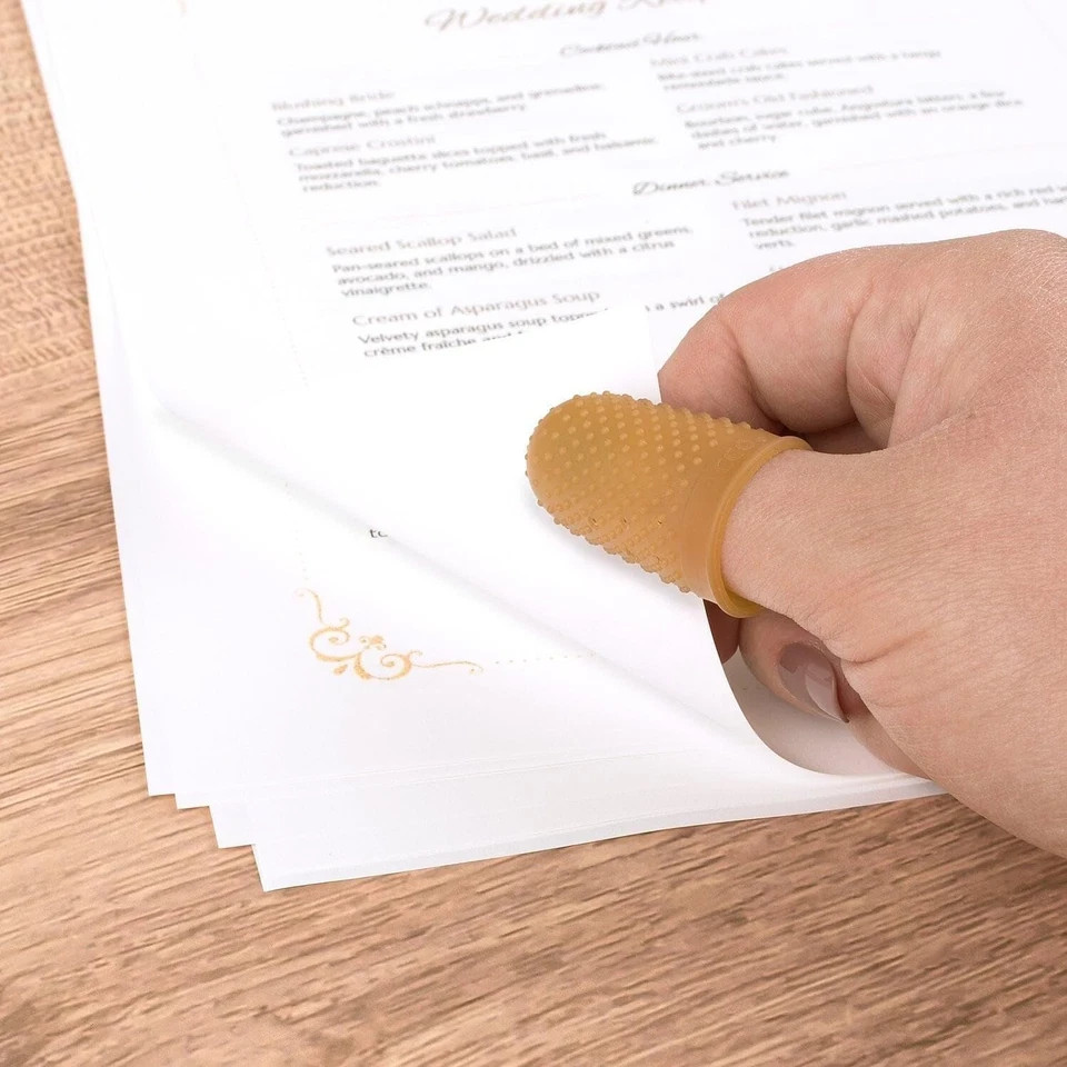 Swingline Rubber Finger Tips 13 (Large) Amber Dozen - 12 Pack