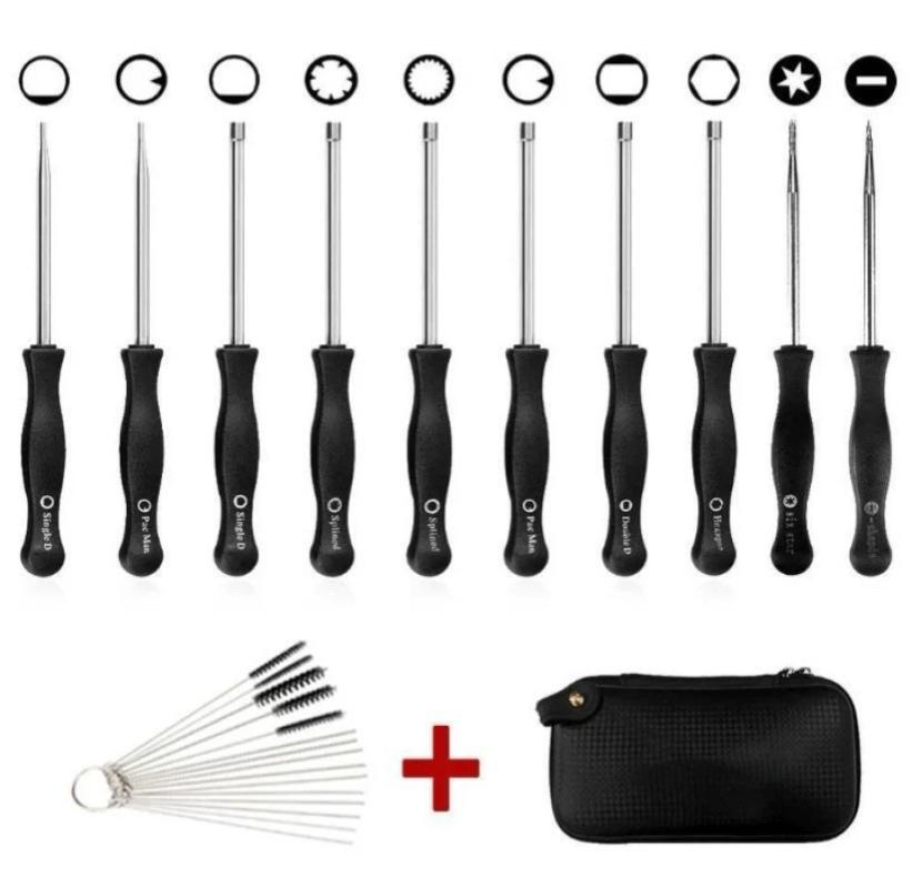 12 Pcs Screwdriver Carb Adjustment Tool Tune up Kit 2 Cycle W/ Cleaning Brush