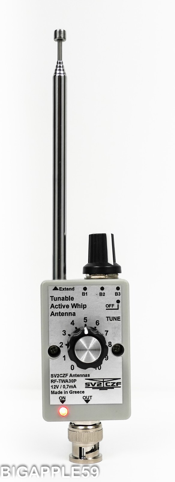 Active Whip Antenna 400 KHz - 30 MHz For Icom IC-R20 * AOR AR8200 *Alinco DJ-X11