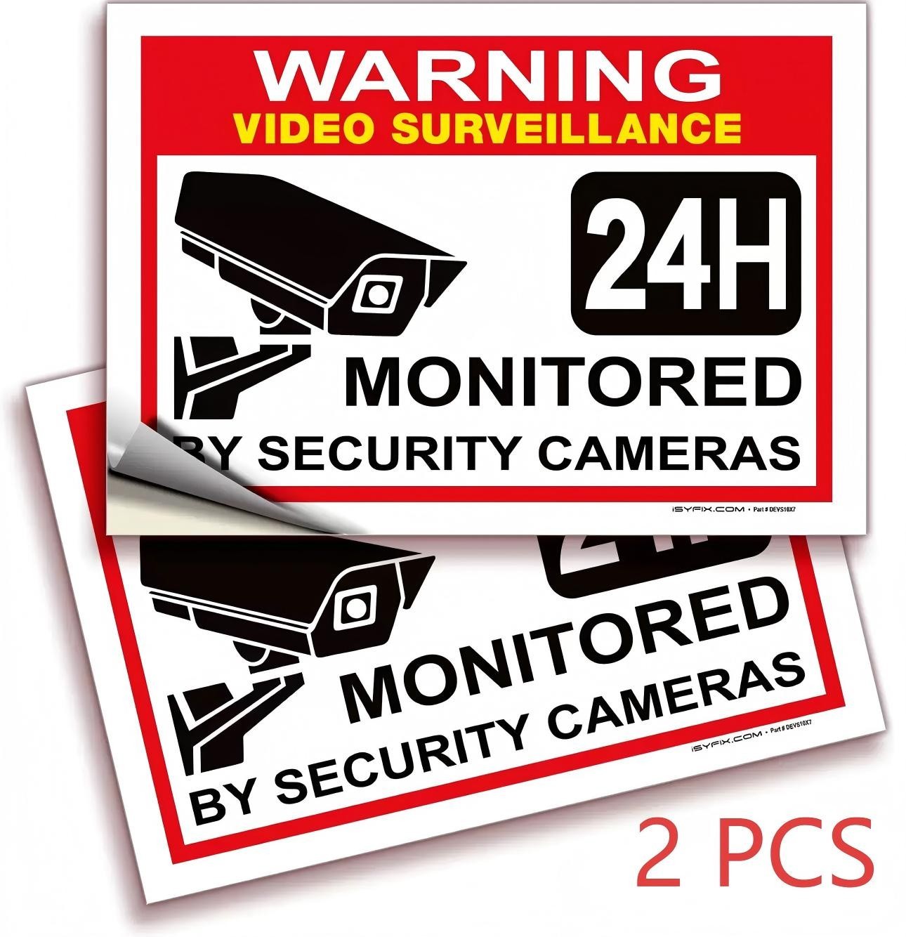 Smile You're on Camera Sign Video Surveillance Signs 10"x 7" UV Protected cctv