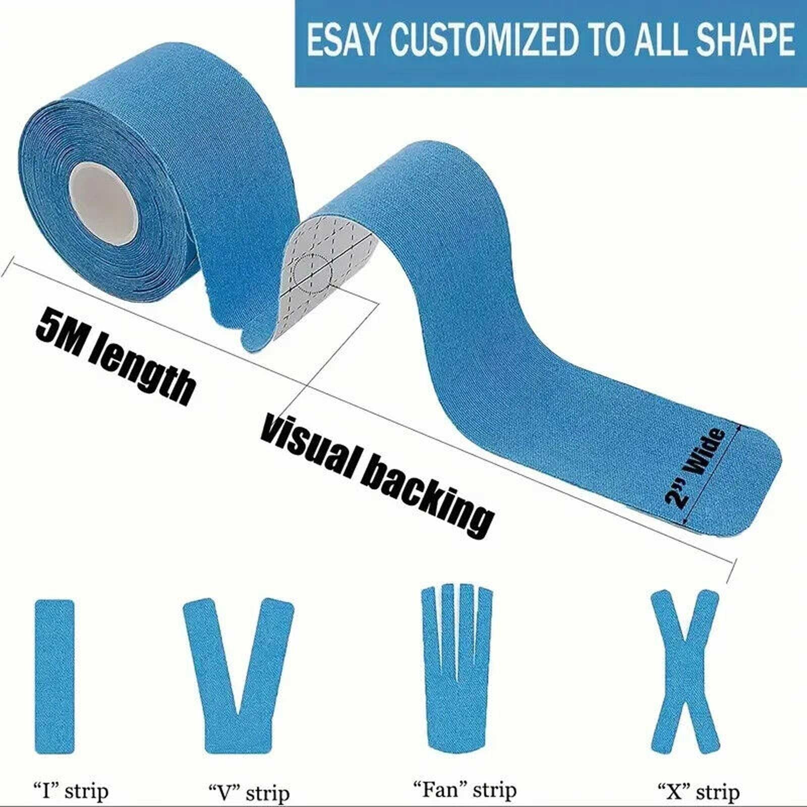 5 Roll Kinesiology Tape Athletic Muscle Support Sport Elastic Physio Therapeutic