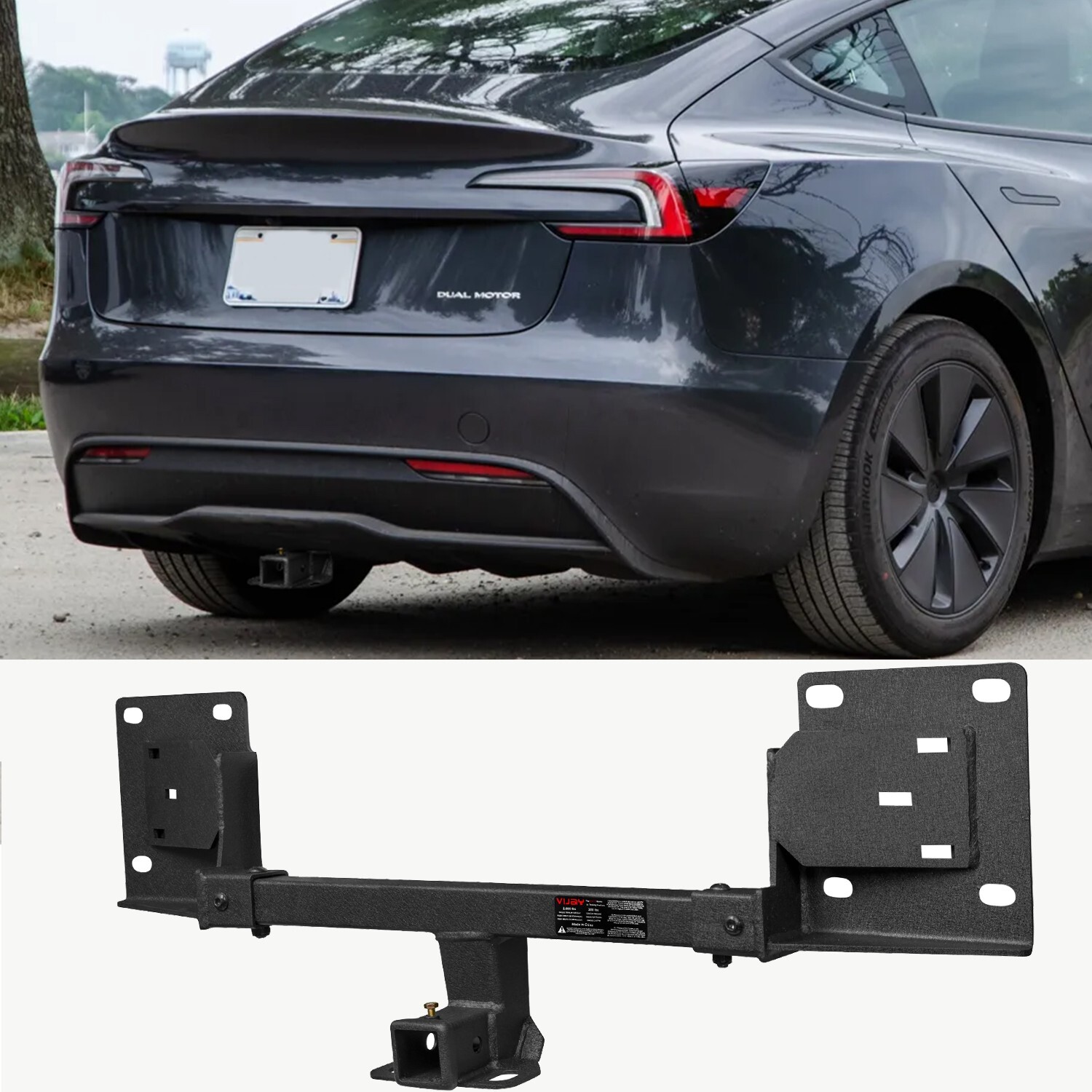 VIJAY For 2017-2023 Tesla Model 3 Trailer Hitch Receiver W/ Hitch Receiver 2''