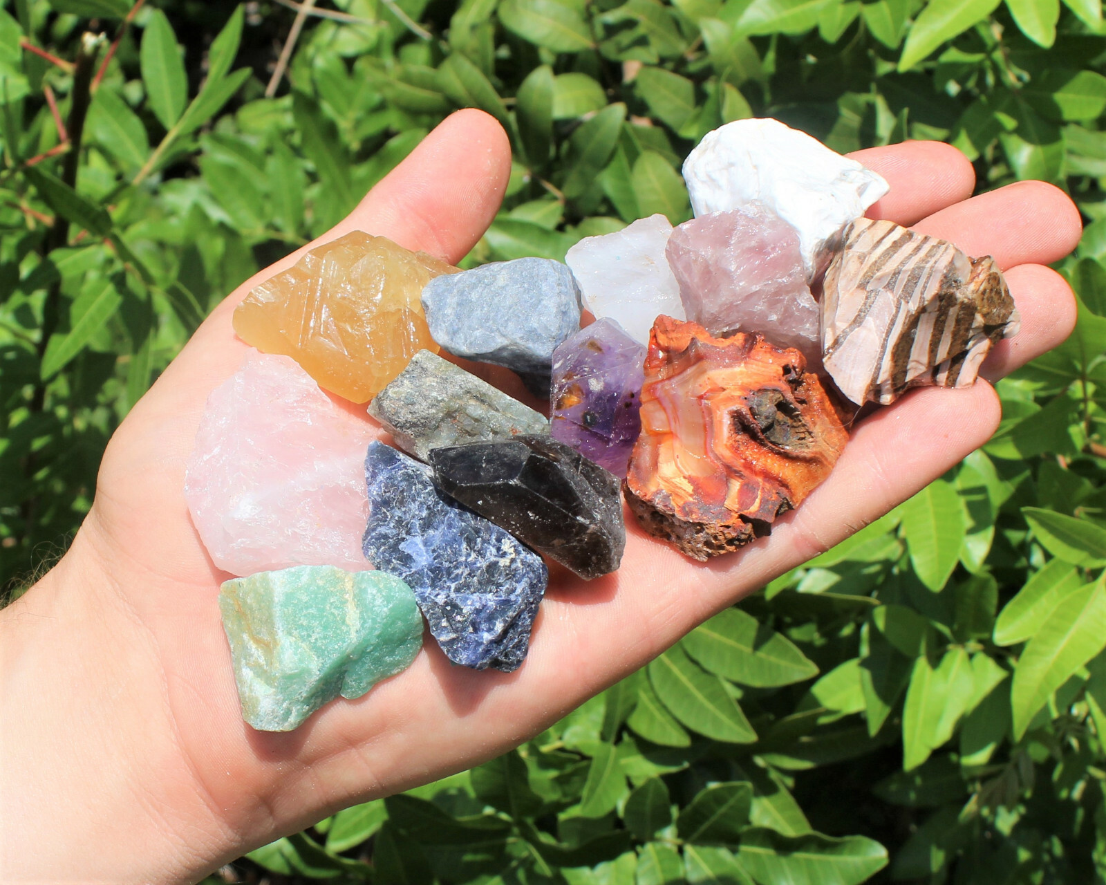 Bulk Mixed Crafters Collection: Gems Crystal Natural Rough Raw 1/2 lb Lot