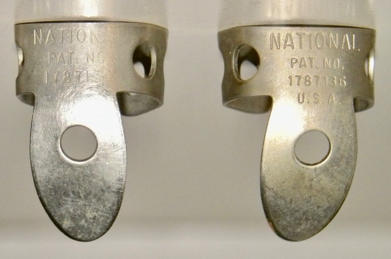 (4) Vintage NATIONAL Finger Picks ~ PAT. No. 1787136 ~ (1) FIT-RITE Finger Pick