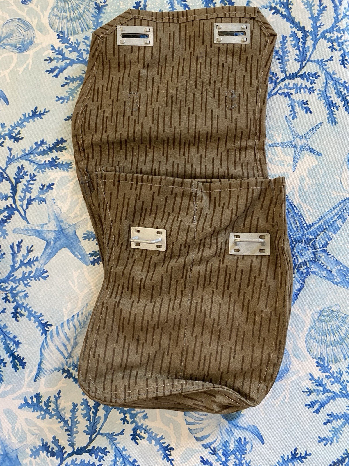 East German Army Rain Camo Strichtarn AK Magazine Pouch 4 Cell NVA DDR