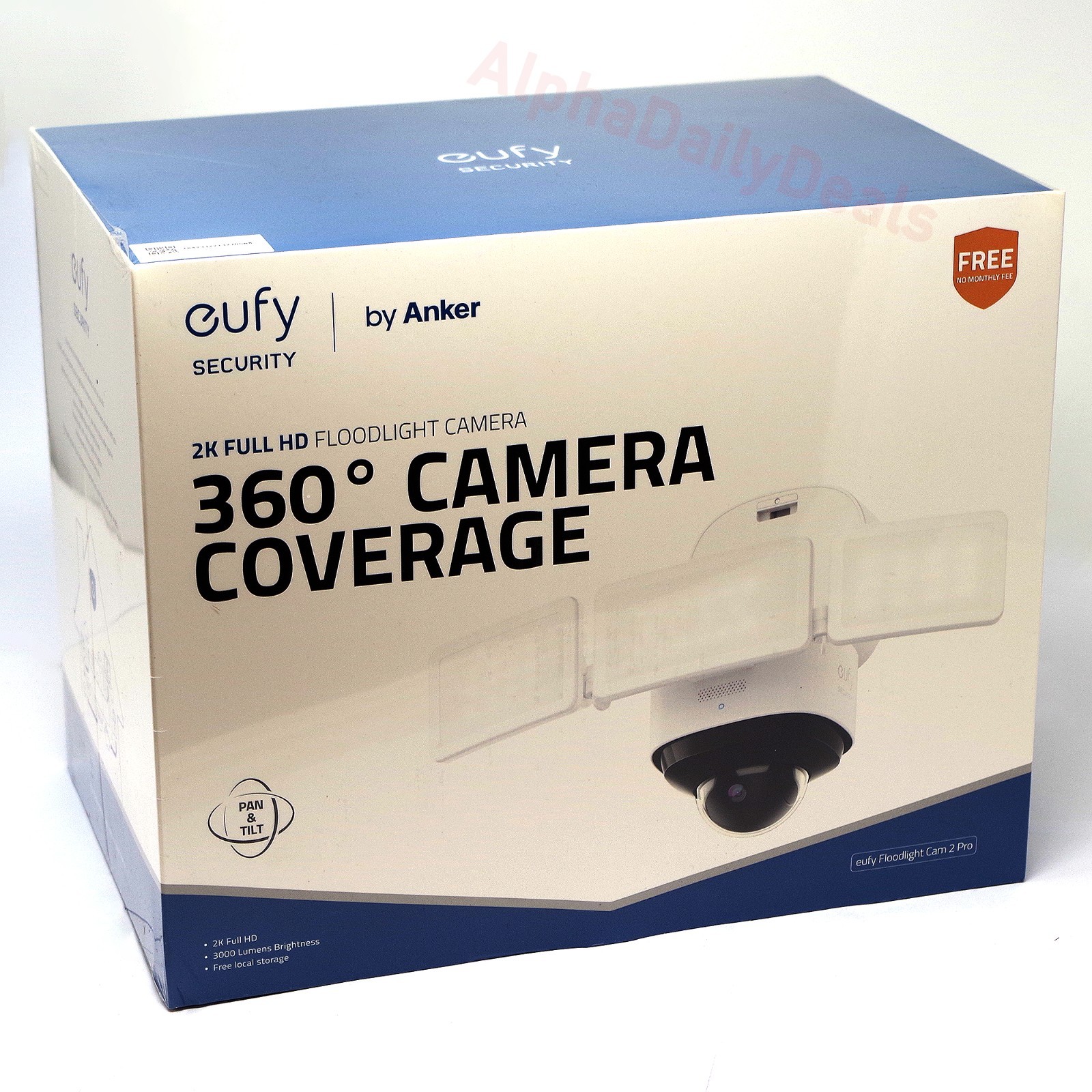 NEW eufy Floodlight Cam 2 Pro FHD Outdoor Wired Security Camera 360 Coverage