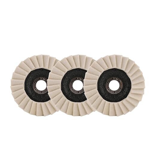 12Pack 4.5in Felt Flap Disc Wool Polishing Buffing Wheel Pad for Angle Grinder