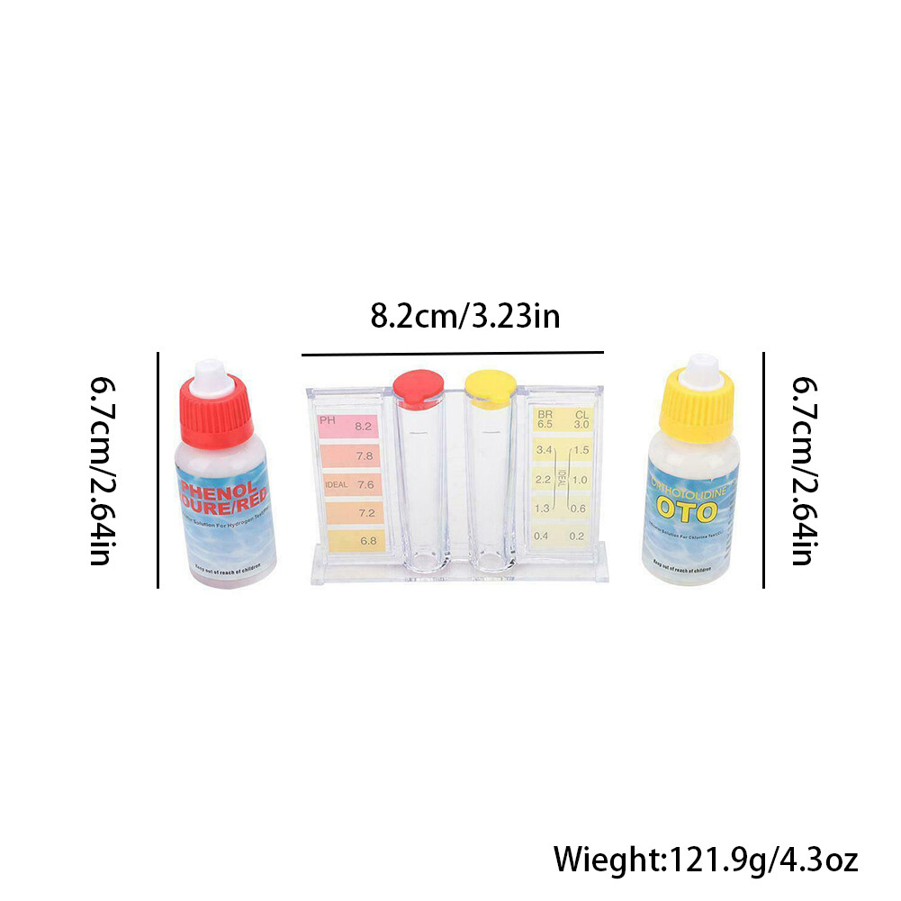 US 1-2 Pack Essential Ph & Chlorine Levels Swimming Pool Spa Water Test Kit