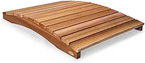 All Things Cedar Wooden Bridge, Outdoor Garden Walkway, 4 Feet, Natural Finish