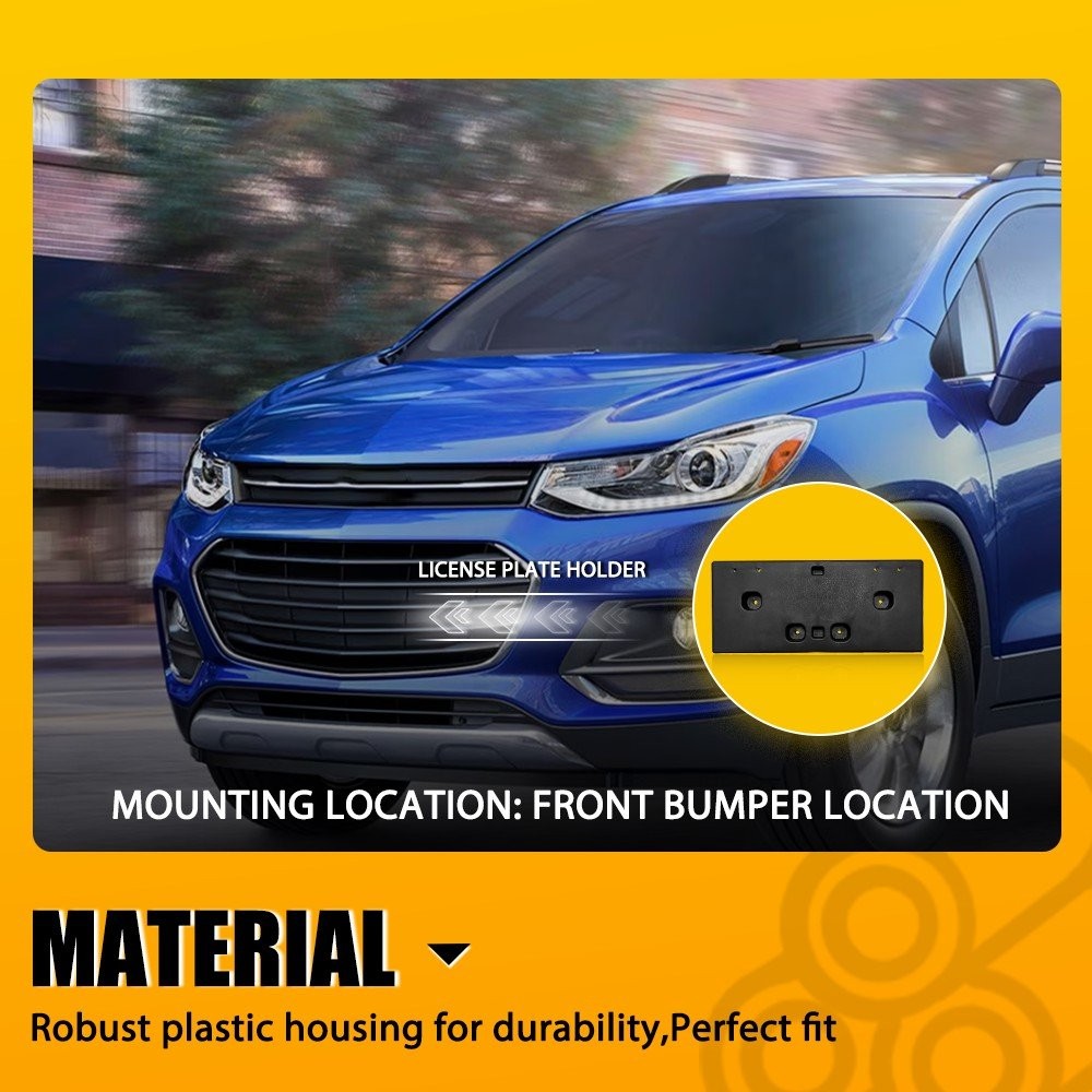 License Plate Bracket 94533706 For 2017-2022 Chevrolet Trax Front Textured Black