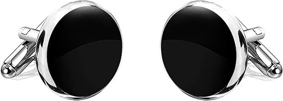 Elegant Cufflink, Jewelry Stainless Steel Classic Tuxedo Shirt Cuff Link-Black
