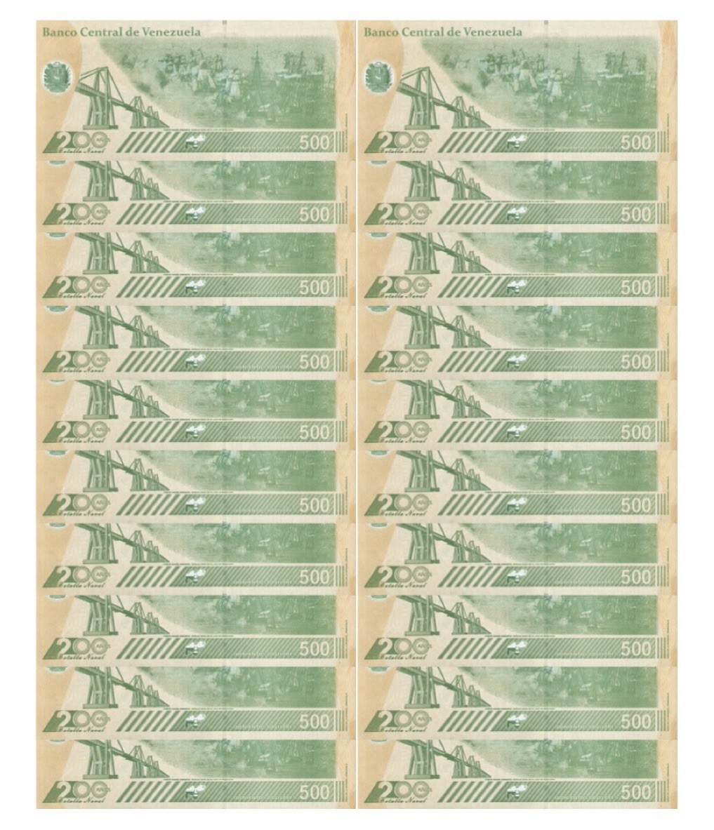 VENEZUELA 500 DIGITALES 2023 Qty 25 UNC 500 million bolivar soberano New USA