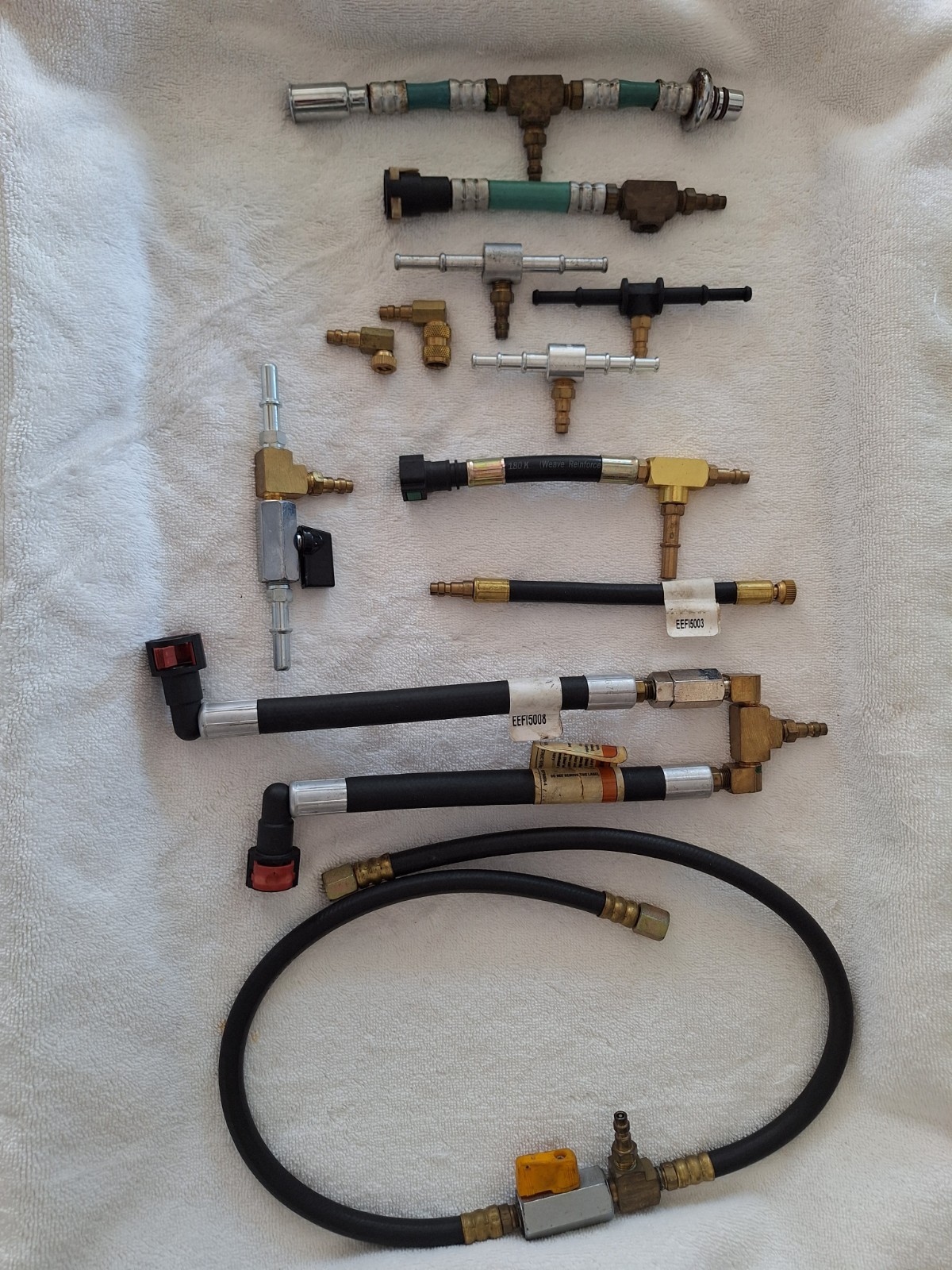 Snap-On Tools Fuel Injection Pressure Gauge Tester Set Plus Extras. EEFI500CORE