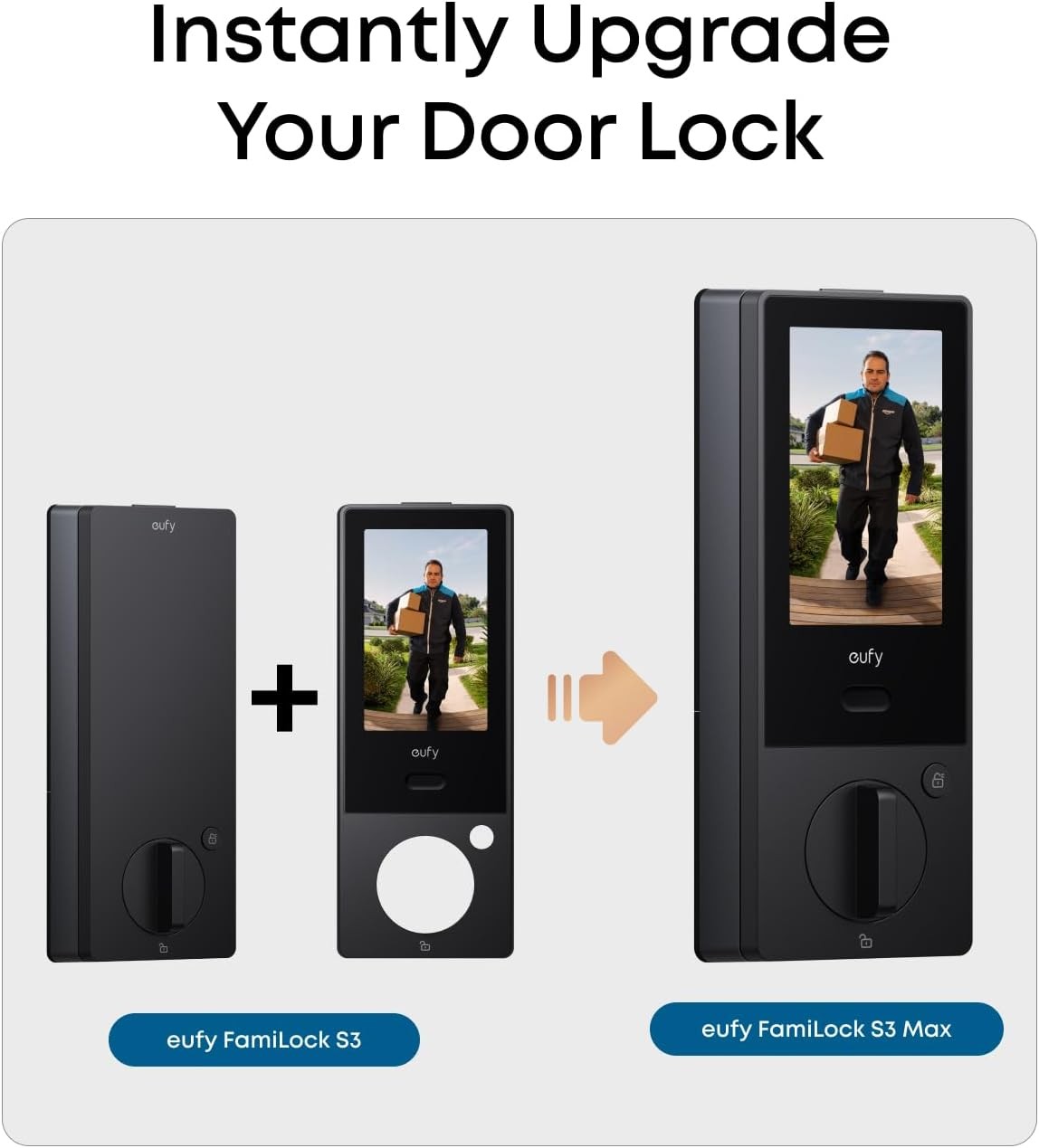 eufy FamiLock S3 Smart Lock Palm Vein Recognition Keyless Entry Door Lock Wi-Fi
