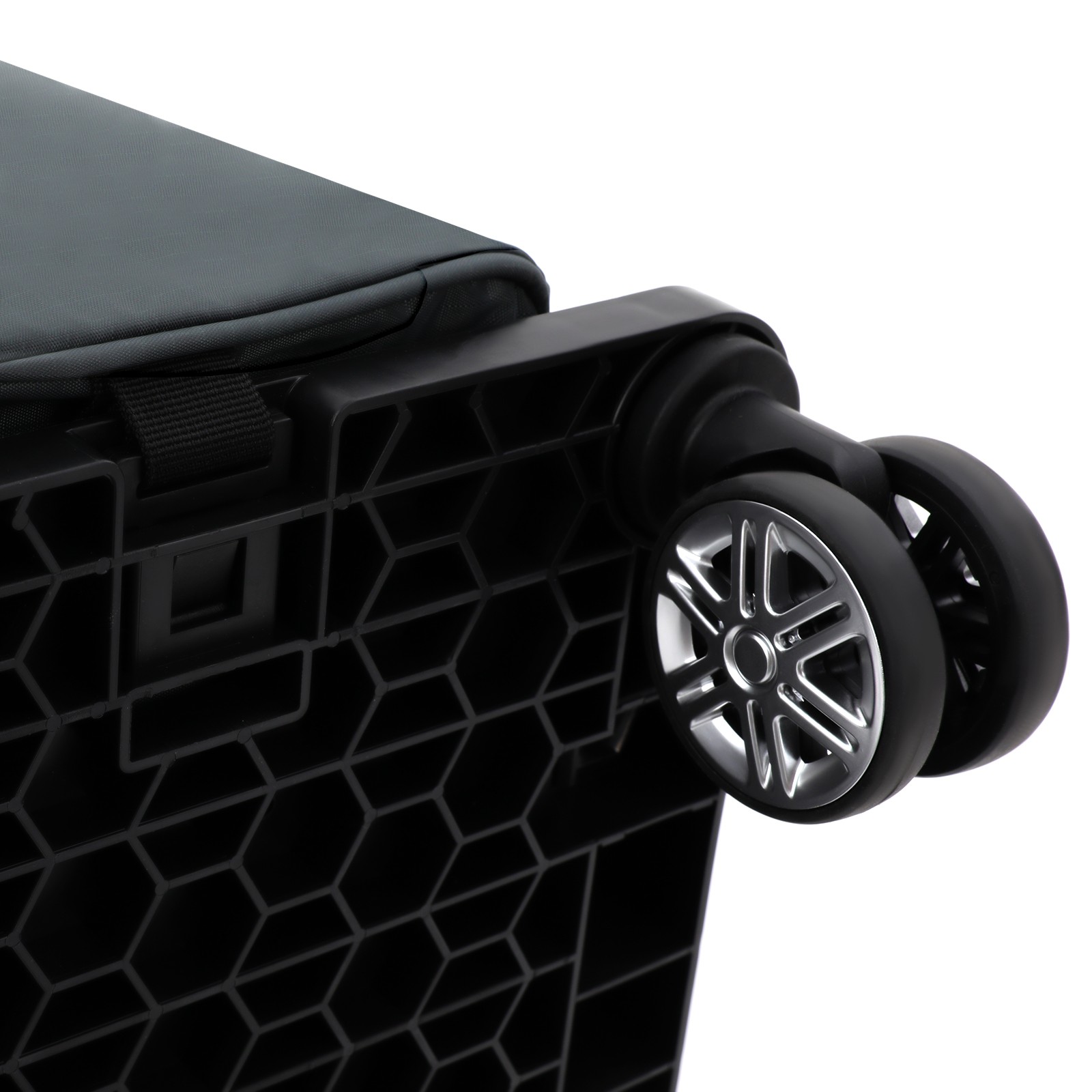 2in1 Shopping Cart Adjustable Grocery Cart 25kg Load Portable Utility Dolly Cart