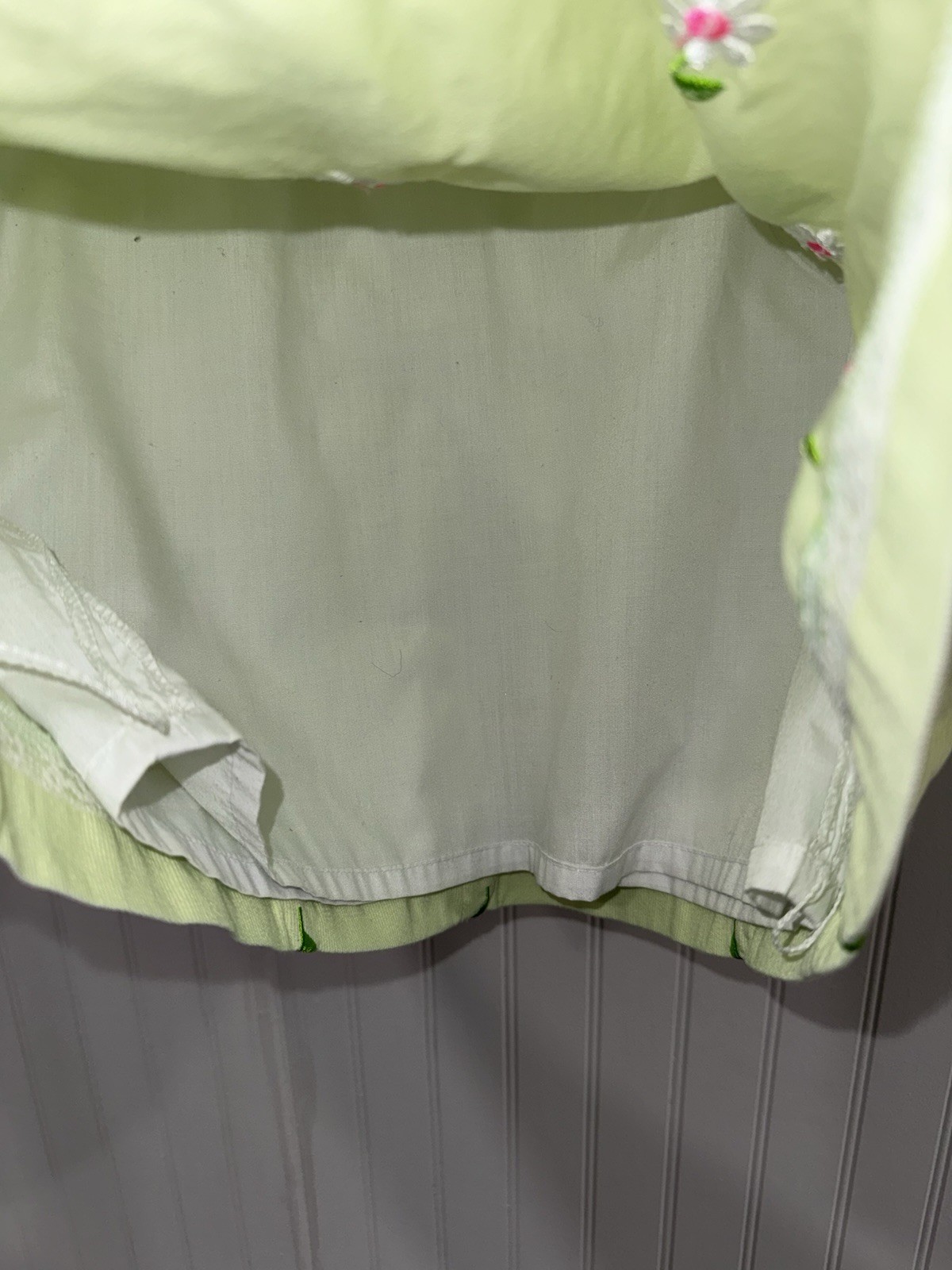 Vintage Lilly Pulitzer Women’s 4 Green Floral Embroidered Skirt