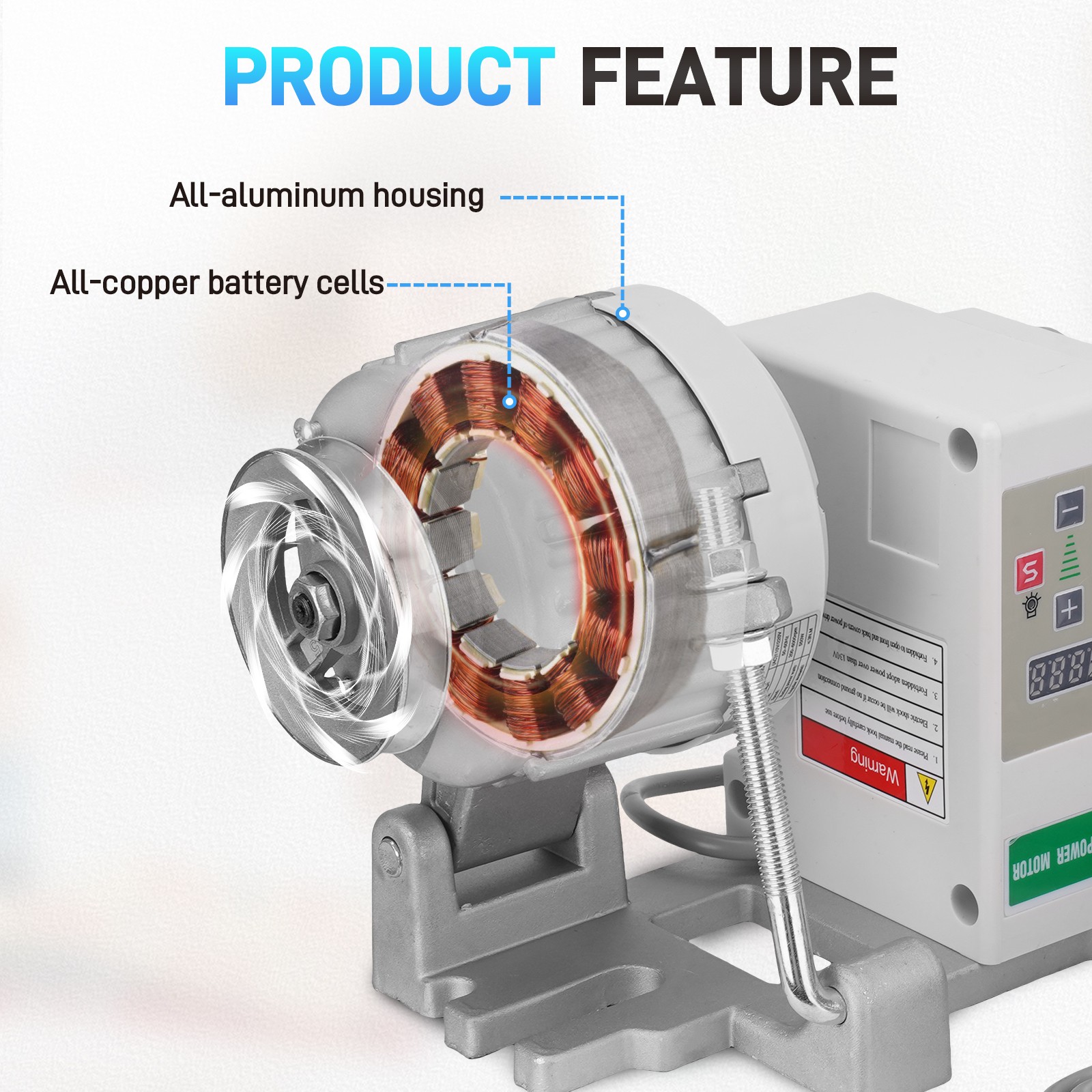 550W Sewing Machine Servo Motor 110V 3/4HP Speed 200-6000RPM Energy Efficient