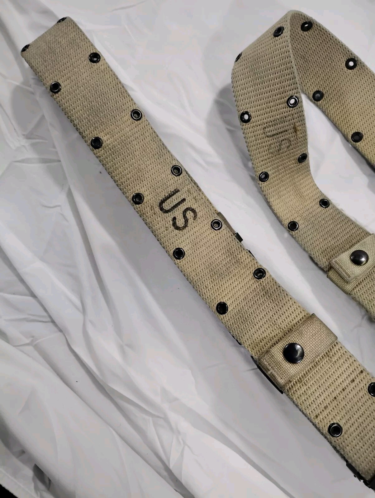 Used Large USGI Authentic Desert Tan Alice Belt USAF Military Army