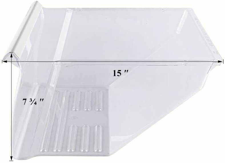 Lower Clear Crisper Pan Compatible with Whirlpool Refrigerator WP2188664 2188664
