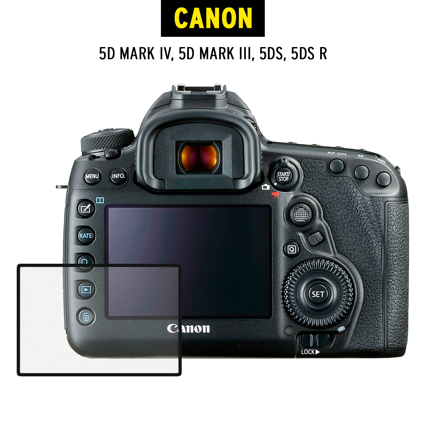 Koah LCD Ultra Armor Screen Protector for Canon 5D Mark IV, Mark III, 5DS, 5DS R