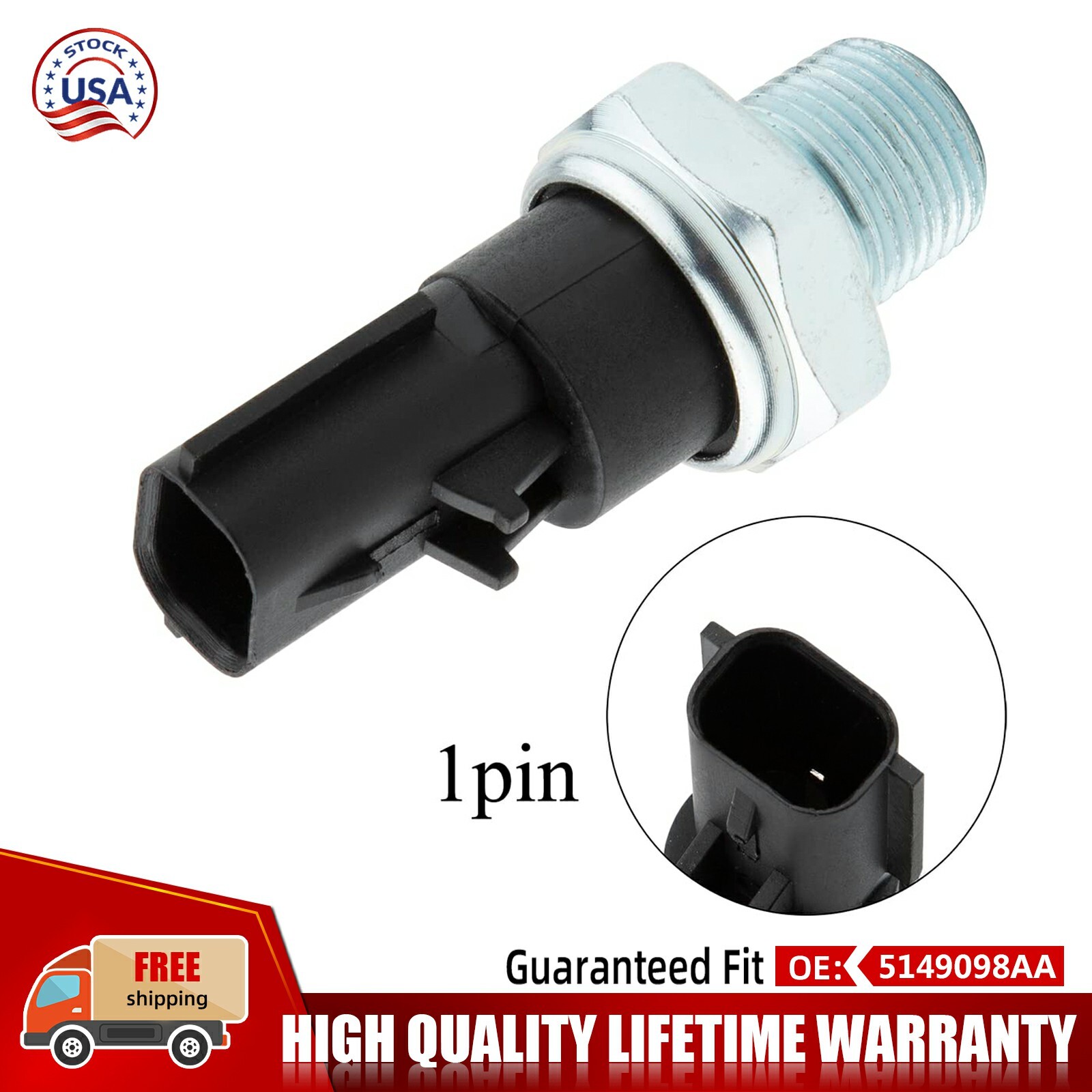 Engine Oil Pressure Switch Sensor For Dodge Plymouth Chrysler 5149098AA 4608303